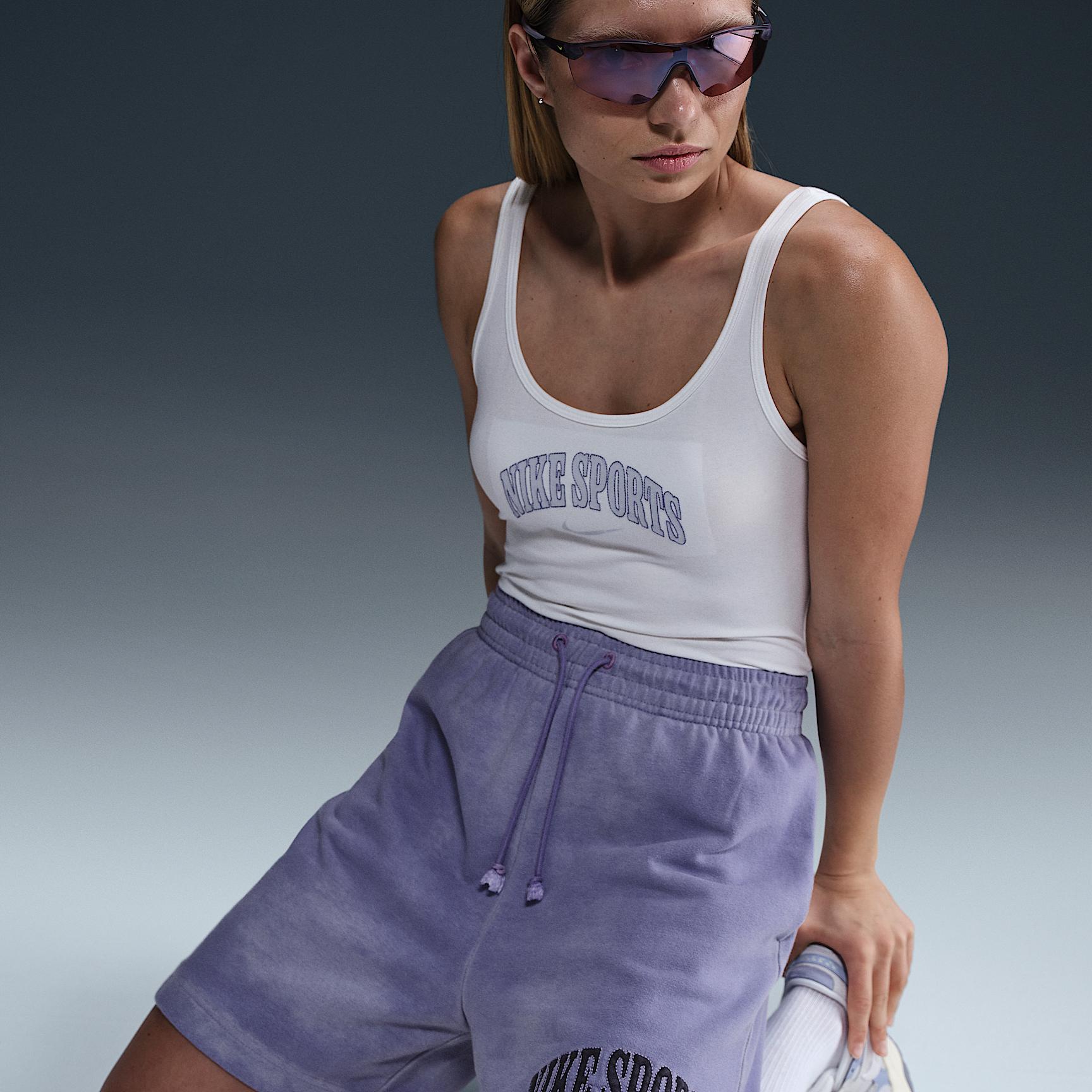 Womens Nike Sportswear Phoenix Fleece High-Waisted French Terry Shorts | HJ1269-006 Product Image