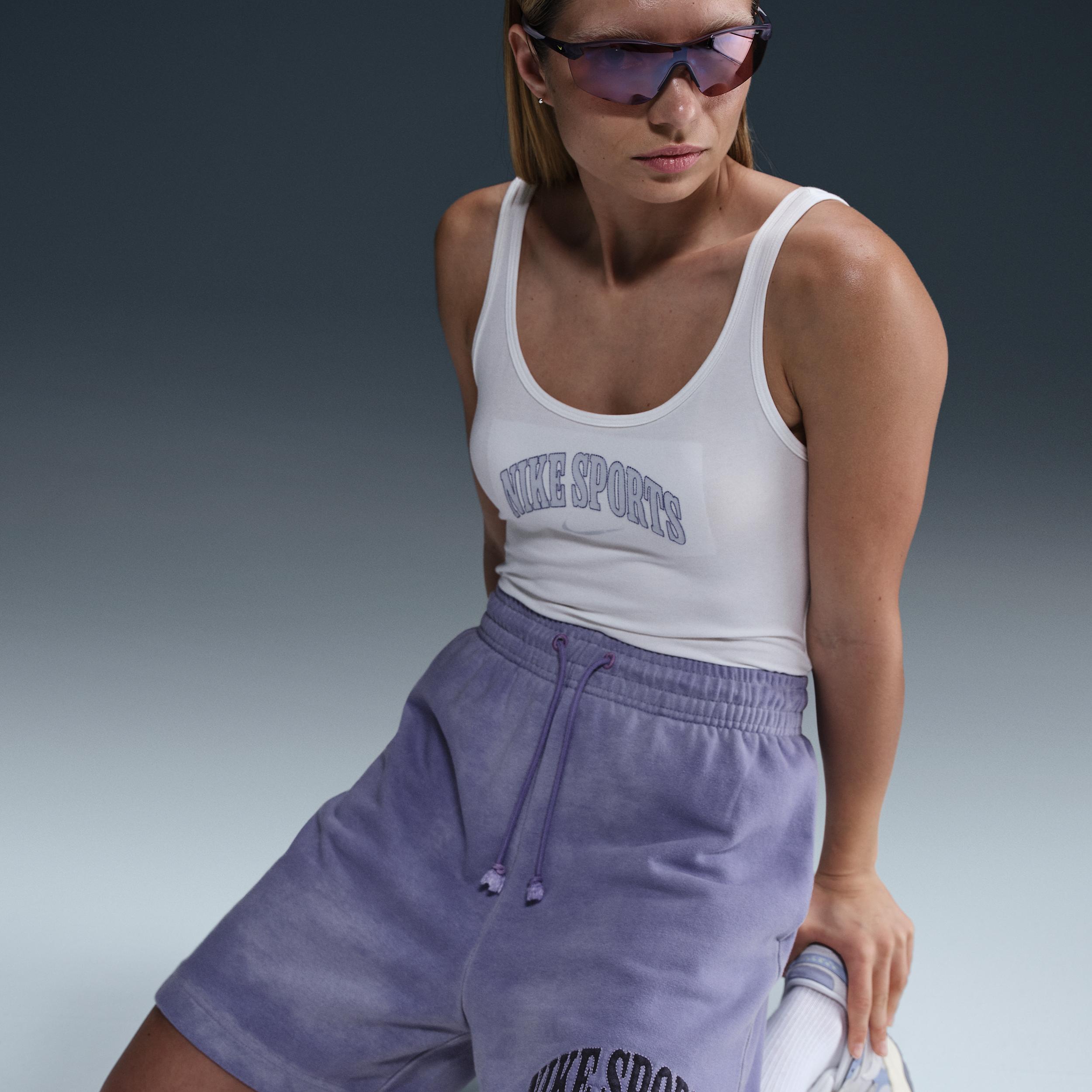Womens Nike Sportswear Phoenix Fleece High-Waisted French Terry Shorts | HJ1269-006 Product Image