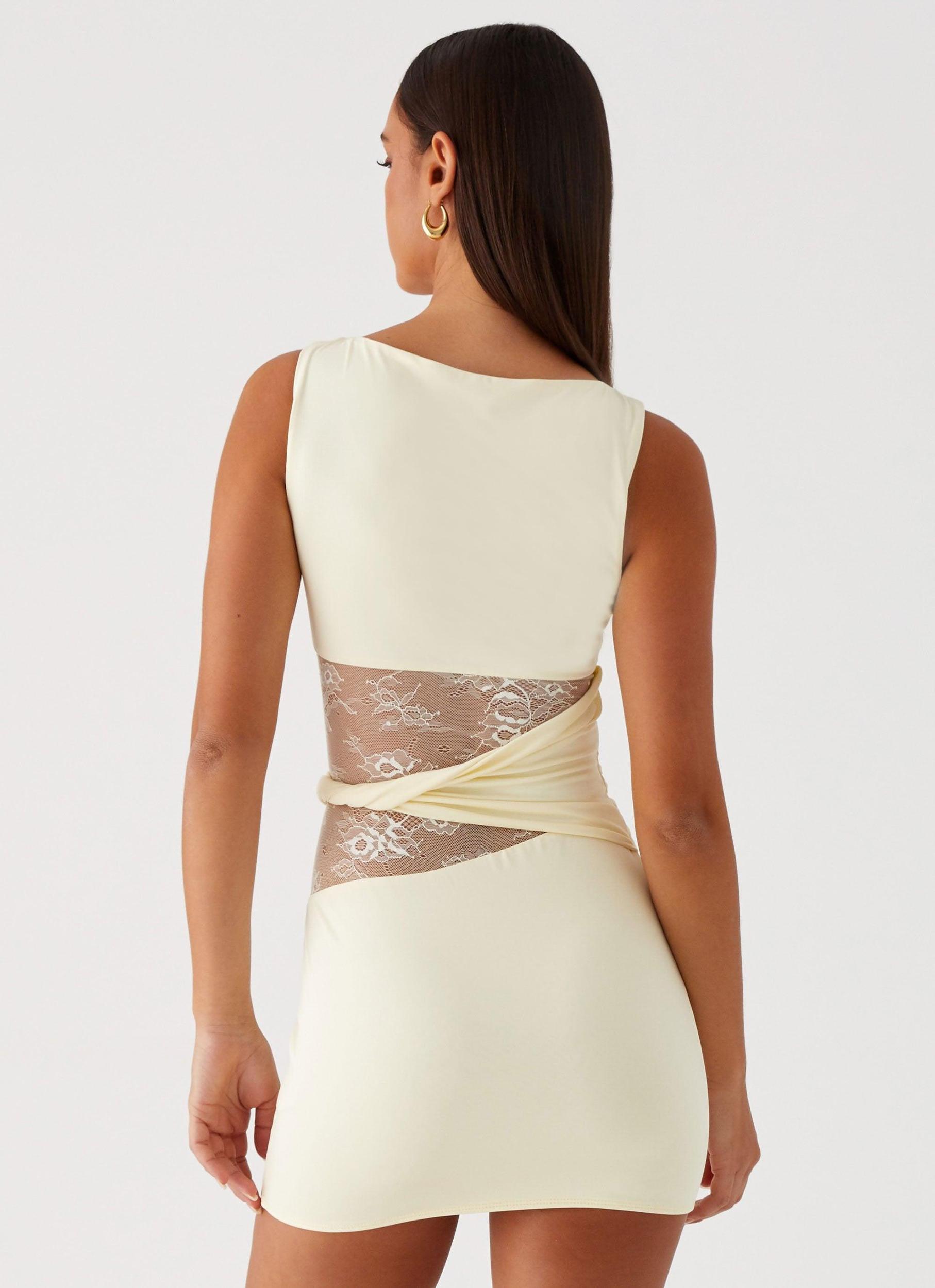 Echo Mini Dress - Yellow Product Image