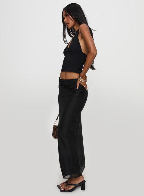 Satine Maxi Skirt Black Product Image