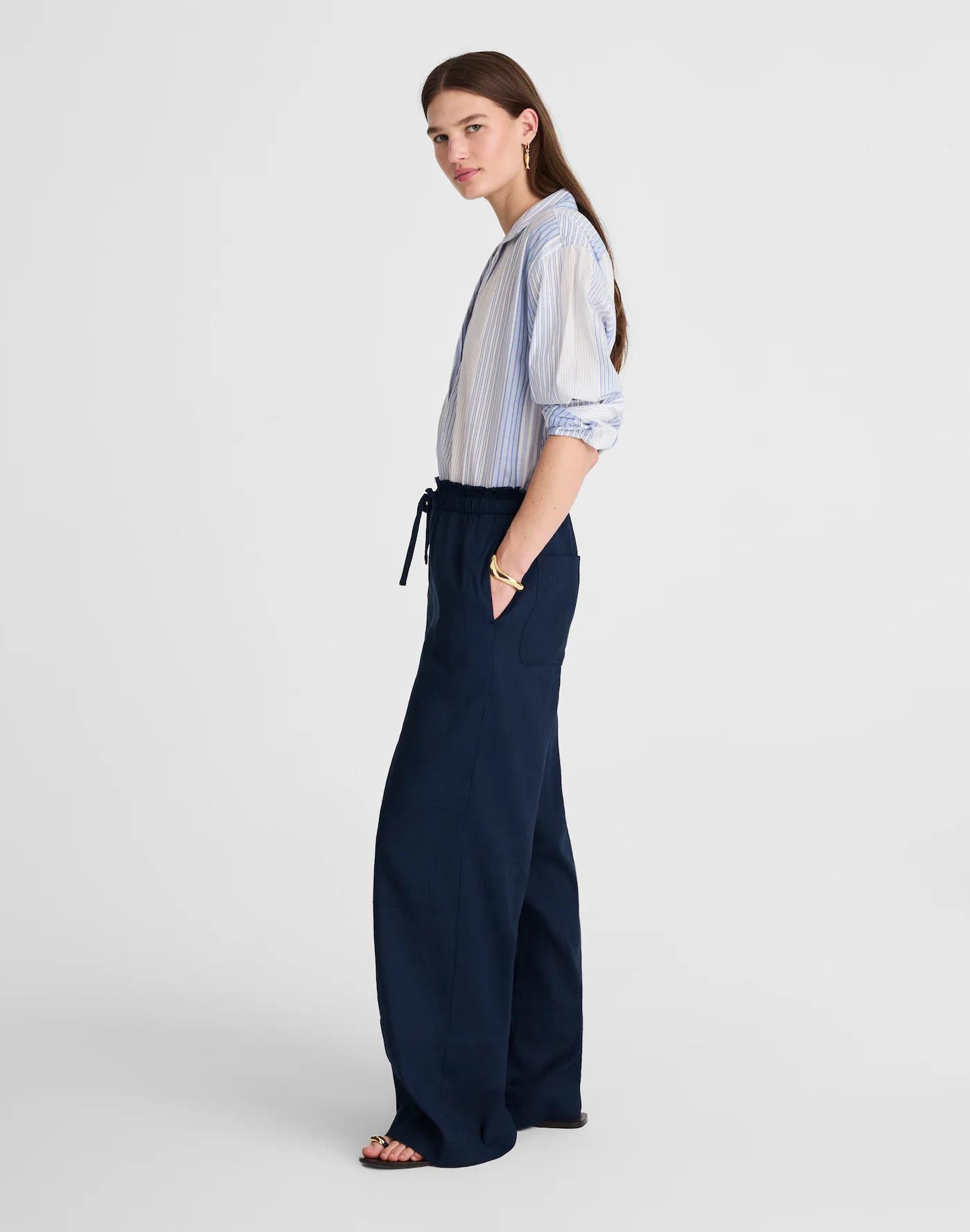 Raw-Edge Drawstring Pant Product Image