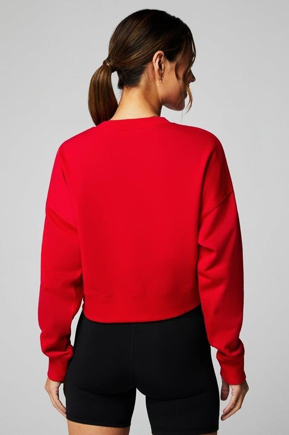 Year Round Terry Cropped Sweatshirt Product Image