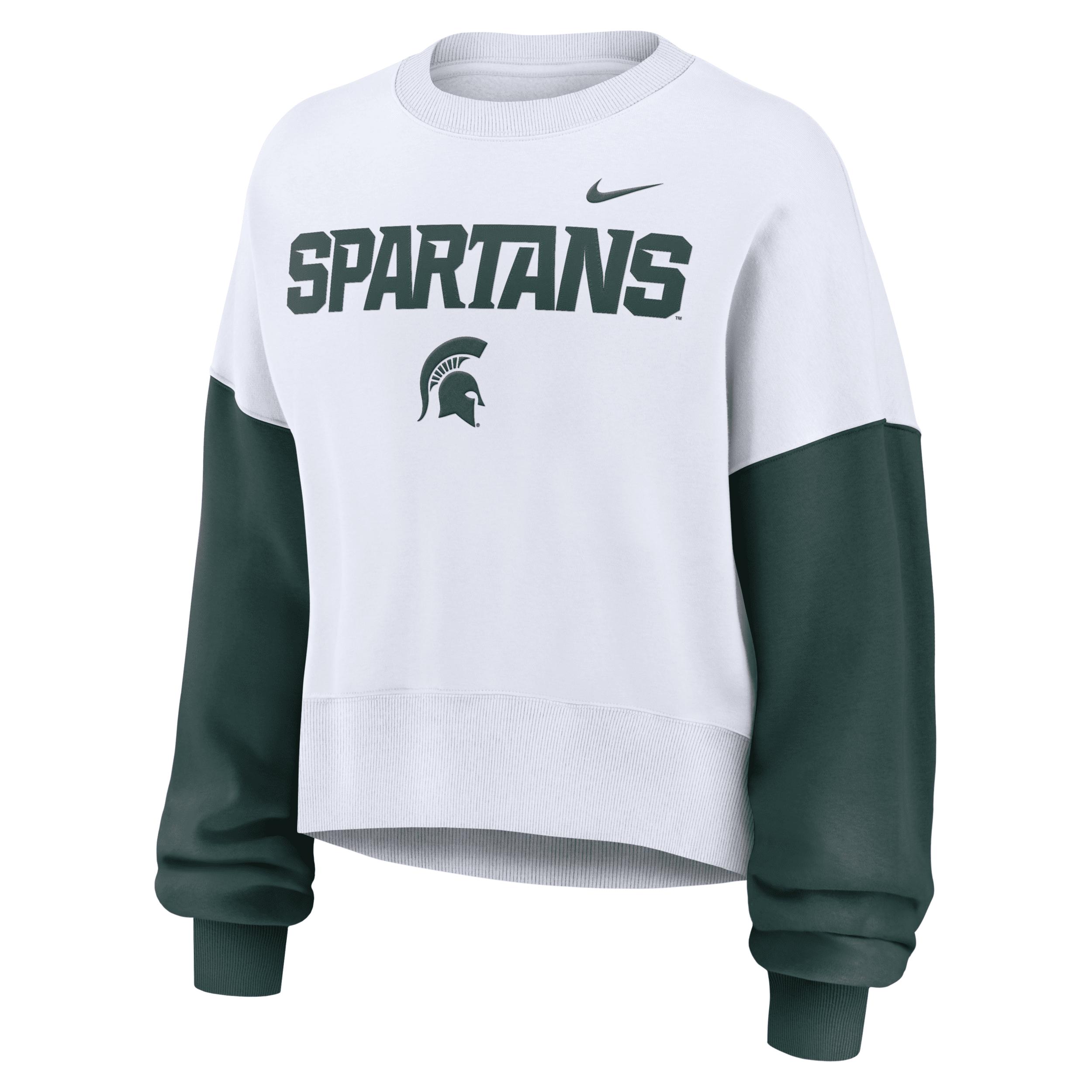 Michigan State Spartans Primetime Nike Womens College Pullover Crew | 01D7060NMST-88C Product Image