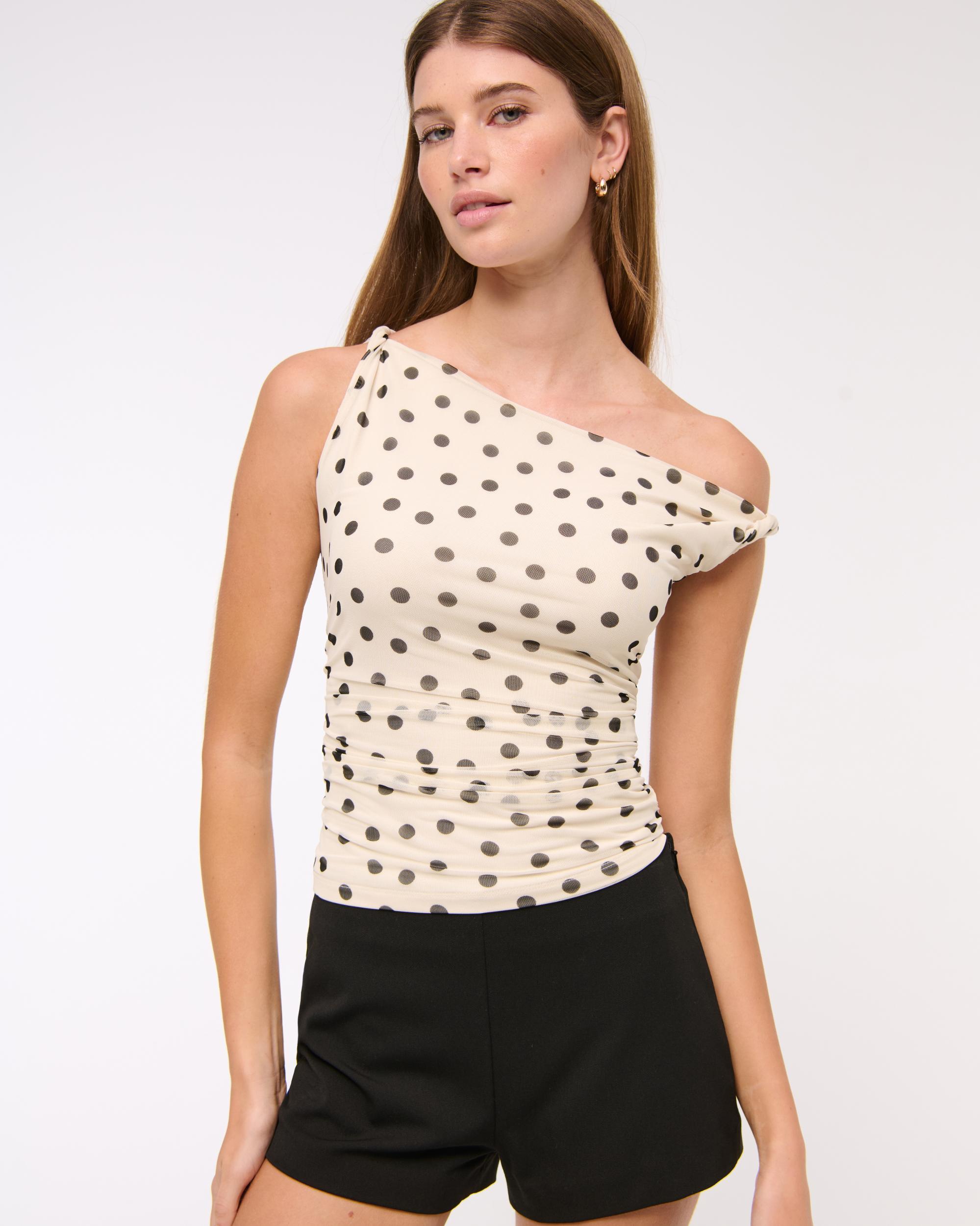 Asymmetrical Mesh Twist Top Product Image