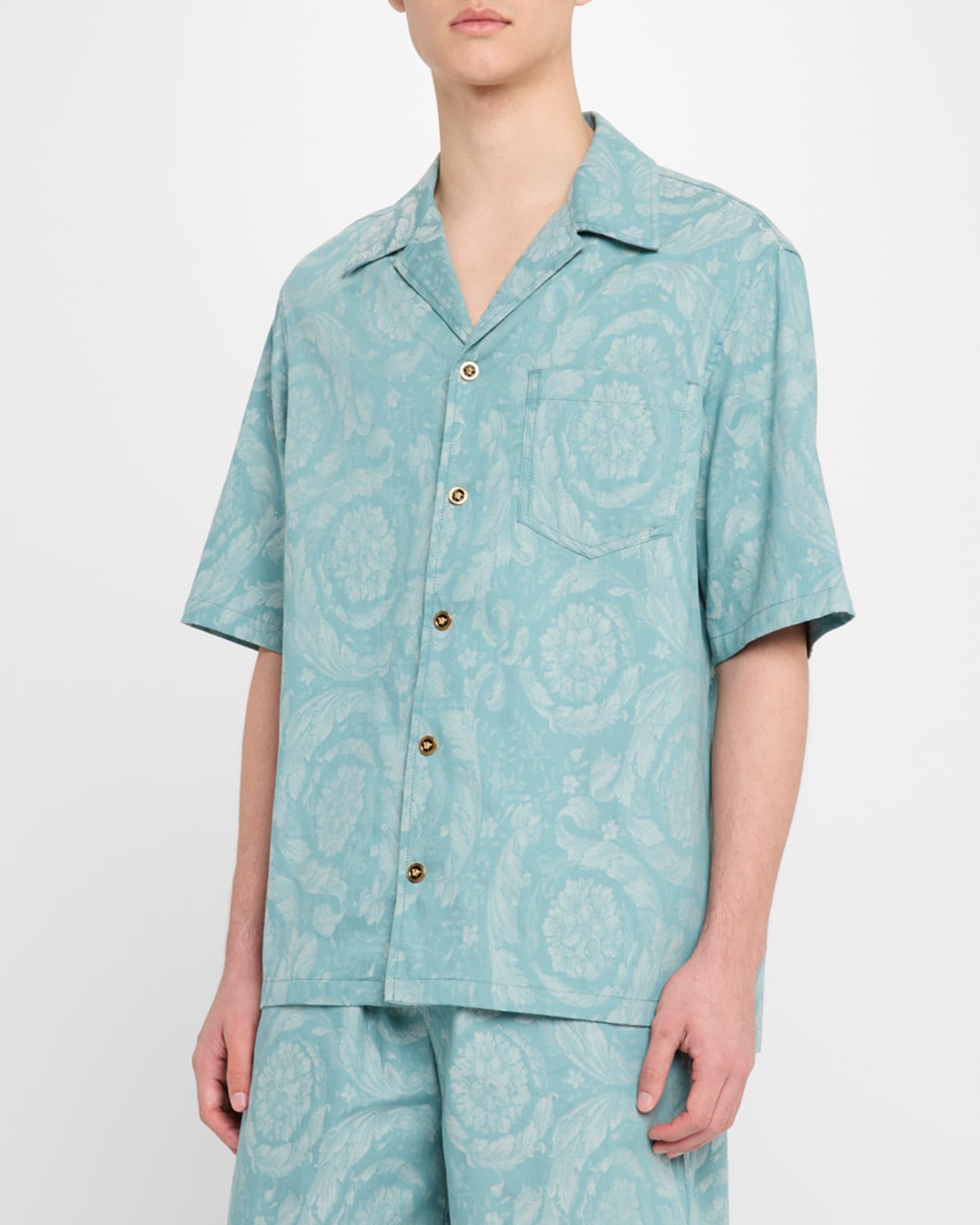 Men's Barocco Denim Camp Shirt Product Image