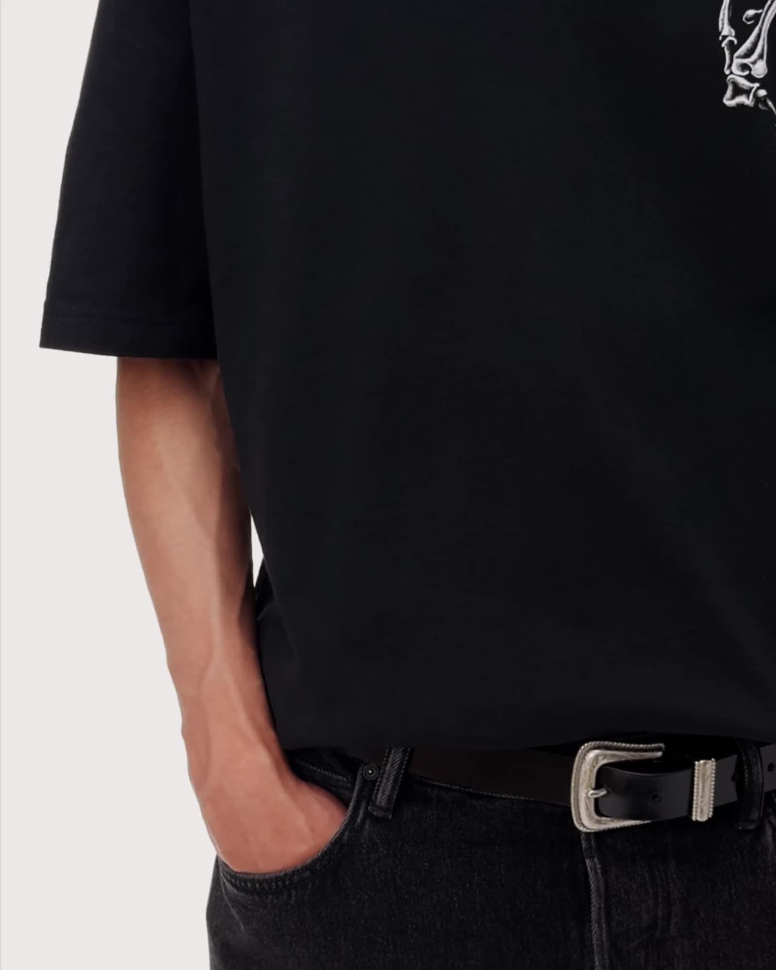 Anatomica Oversized T-Shirt Washed Black | ALLSAINTS US Product Image