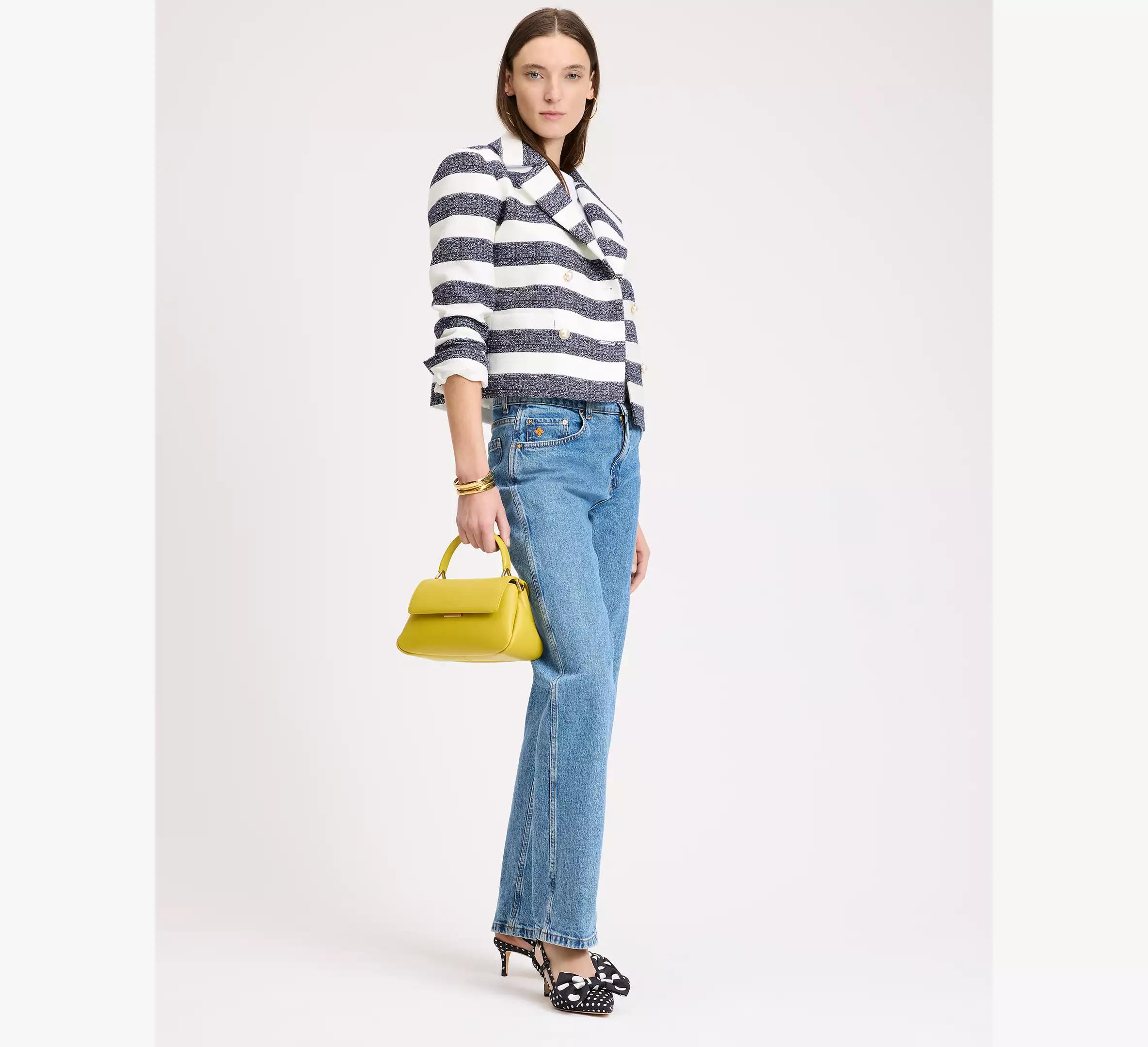 Sailor Stripe Tweed Moto Jacket Product Image