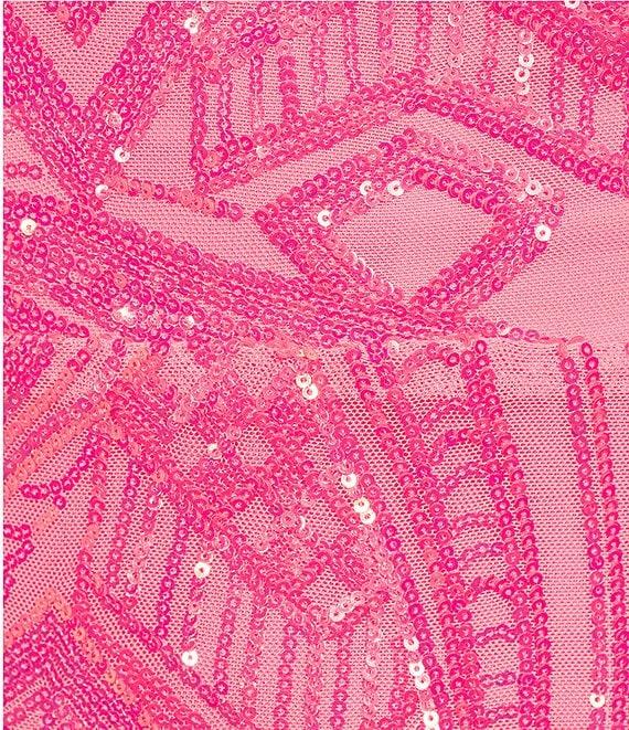 Midnight Doll Spaghetti Strap Placement Sequin Strappy Back Bodycon Mini Dress Product Image