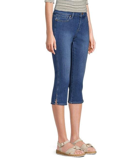 NYDJ Petite Size Chloe Capri Side Slit Jeans Product Image