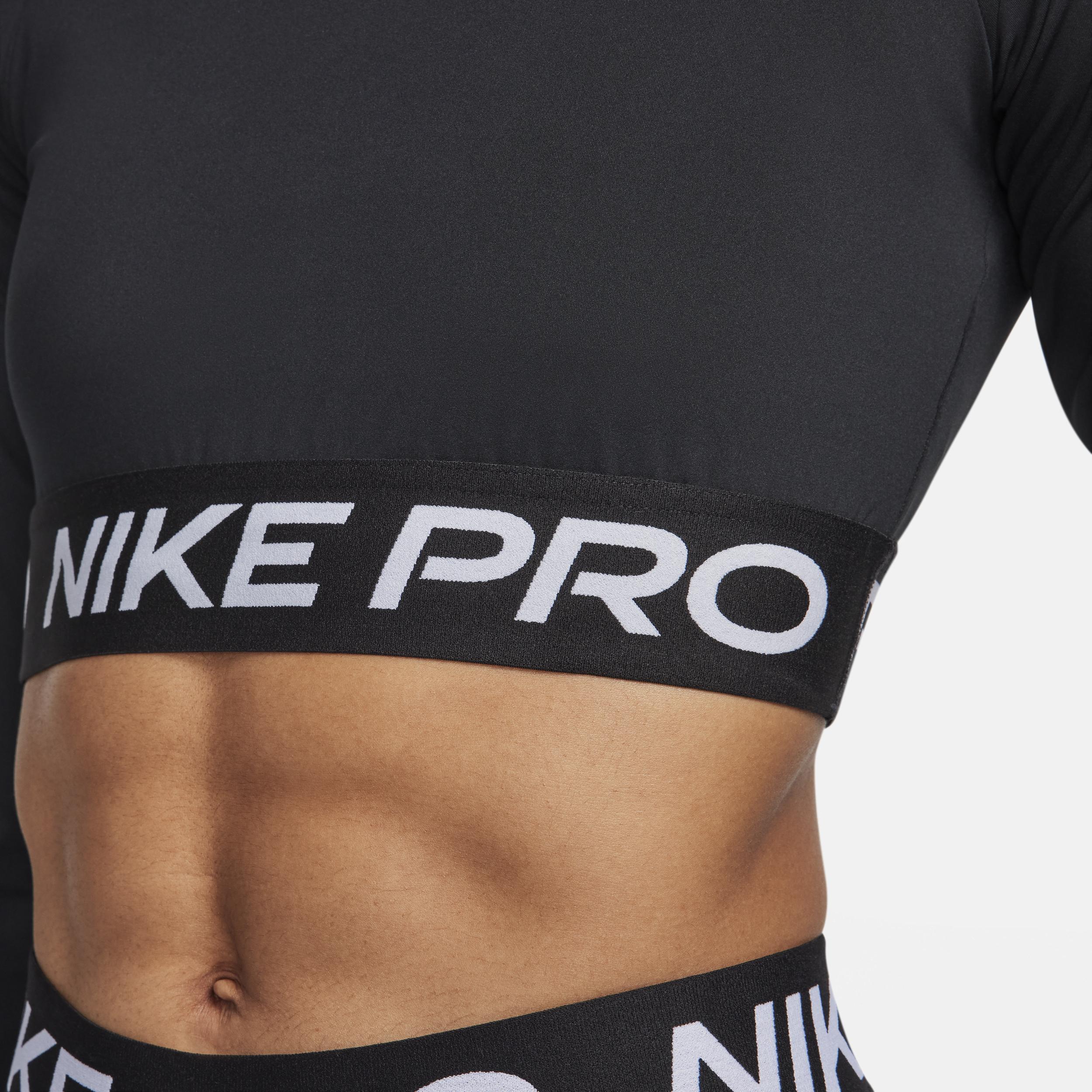 Womens Nike Pro Dri-FIT Cropped Long-Sleeve Top | FV5484-010 Product Image