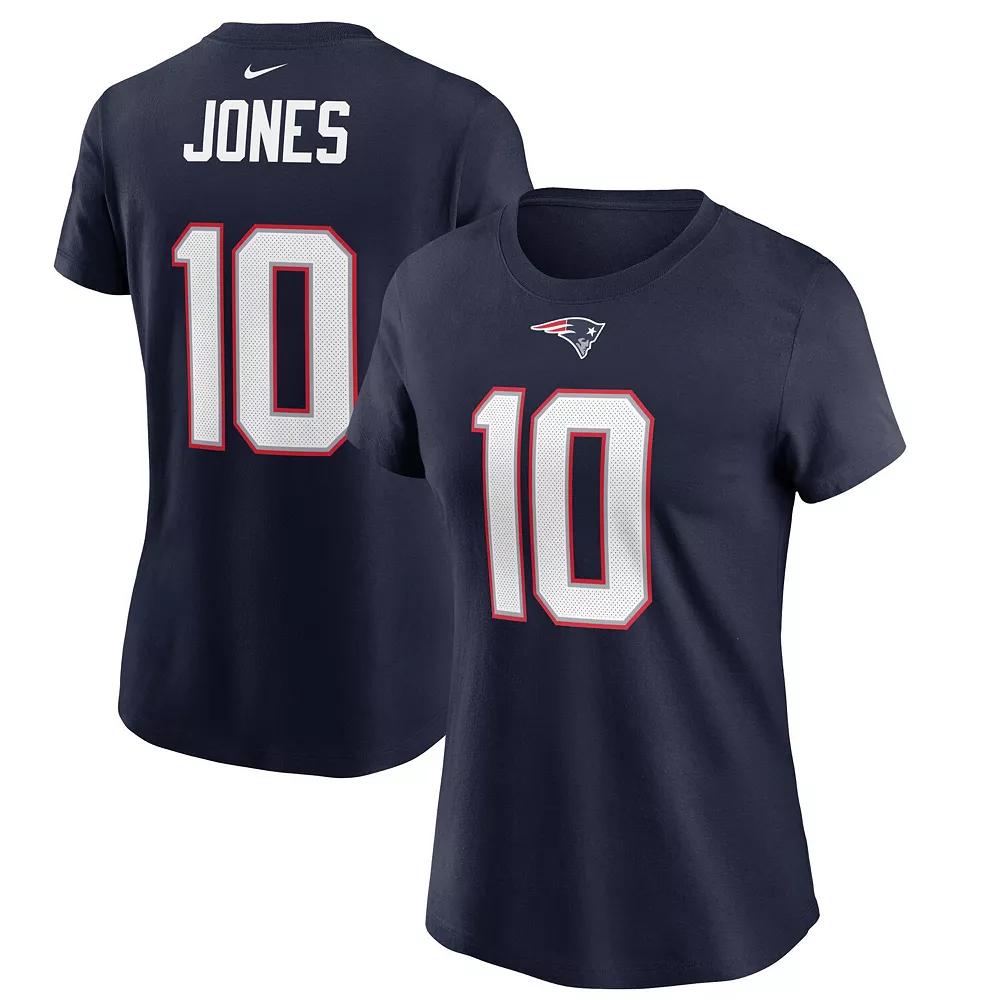 Women's Nike Mac Jones Navy New England Patriots Player Name & Number T-Shirt, Size: Medium, Blue Product Image
