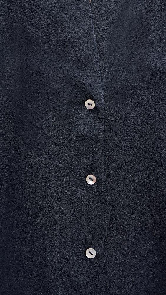 Vince Cap Sleeve Ruched Back Blouse | Shopbop Product Image