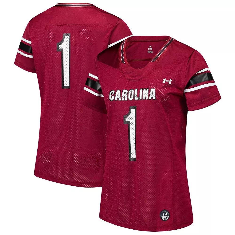 Women's Under Armour #1 Garnet South Carolina Gamecocks Replica Football Jersey,  Product Image