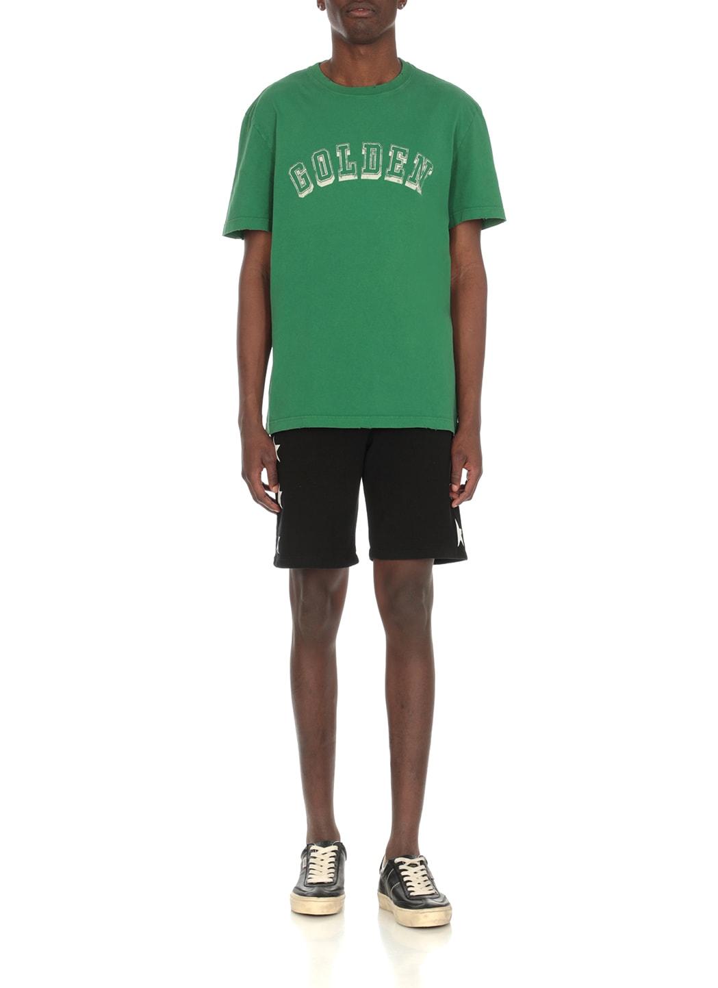 GOLDEN GOOSE Deluxe Brand Vintage-inspired Black Leather Sneakers With Contrasting White Laces Product Image