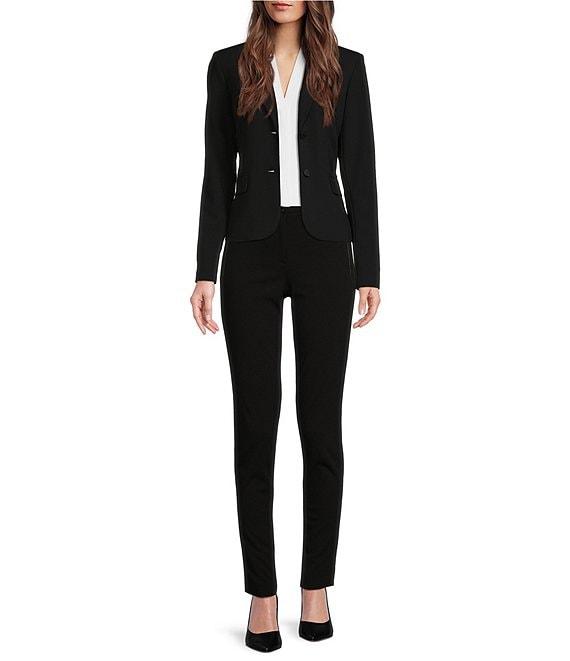 Calvin Klein Scuba Crepe Zip Pocket Slim Skinny Leg Pants Product Image