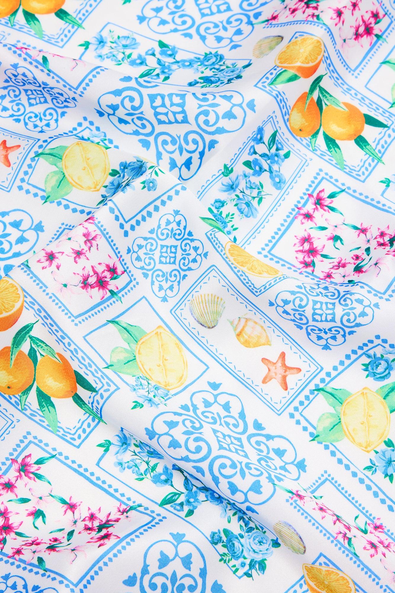 French Riviera Escape Head Scarf - Blue/combo Female Product Image