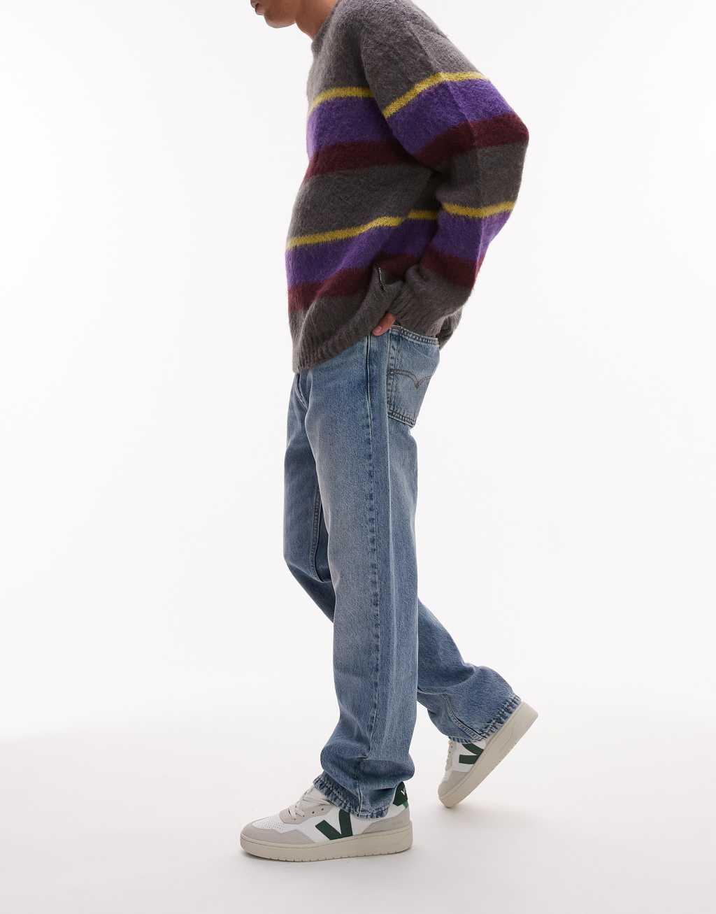 Levi's 555 '96 relaxed straight fit jeans in light blue Product Image