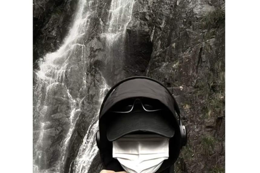 Hooded Plain Waterproof Zip Jacket Product Image