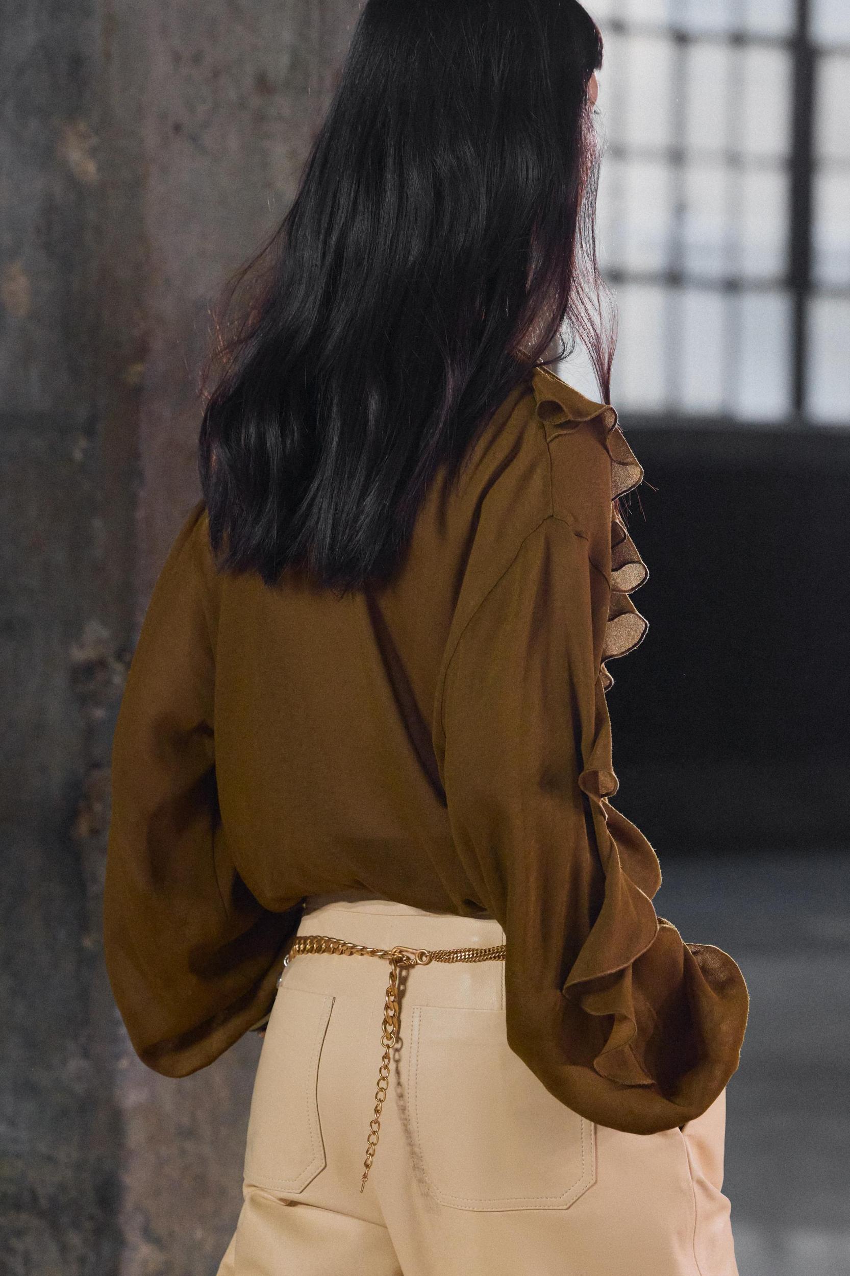 RUFFLED FLOWY BLOUSE Product Image