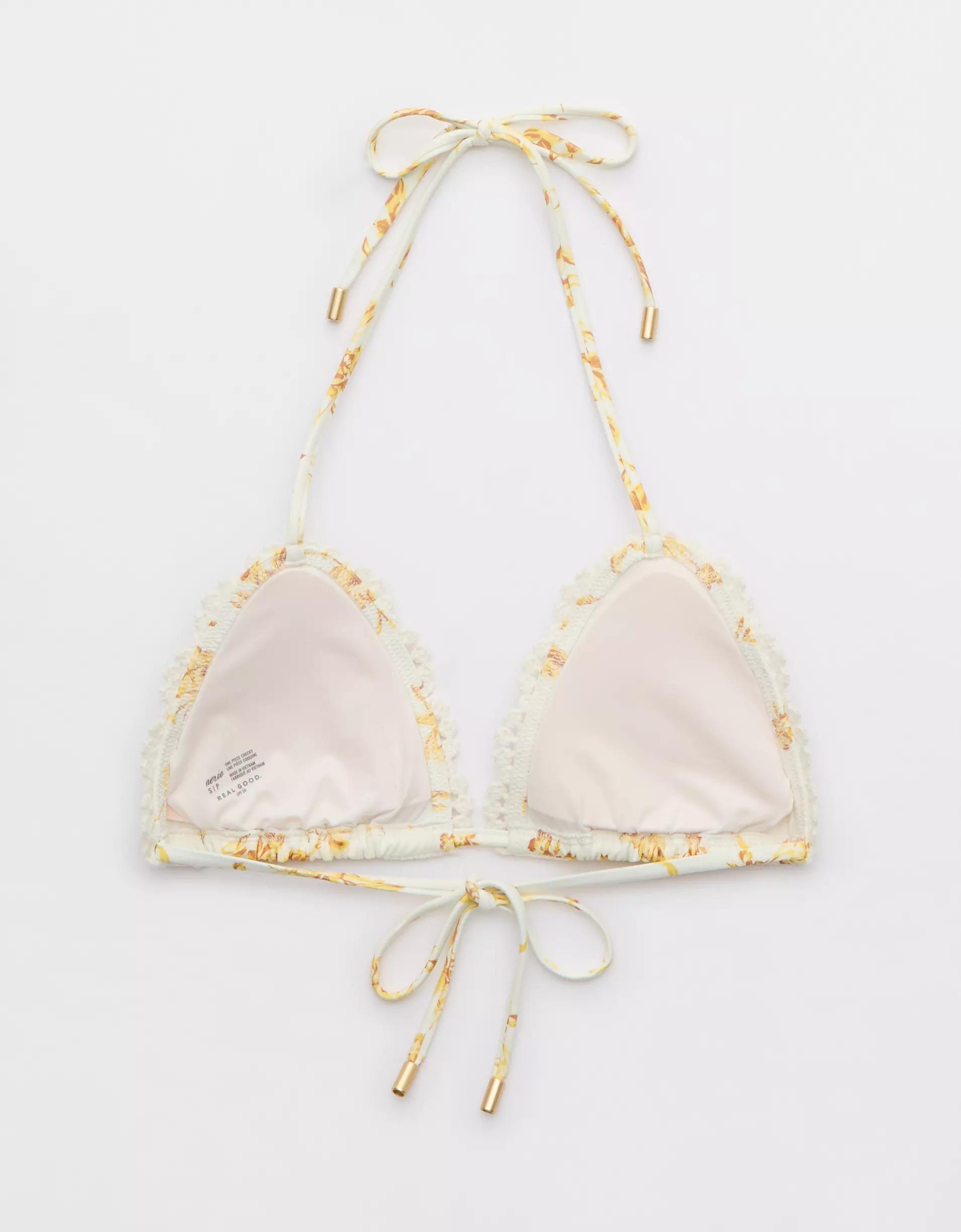 Aerie The Sun-Lover Crochet Trim Bikini Top Product Image