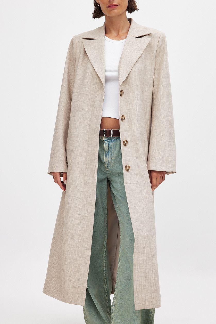Long Belt Detail Coat Product Image