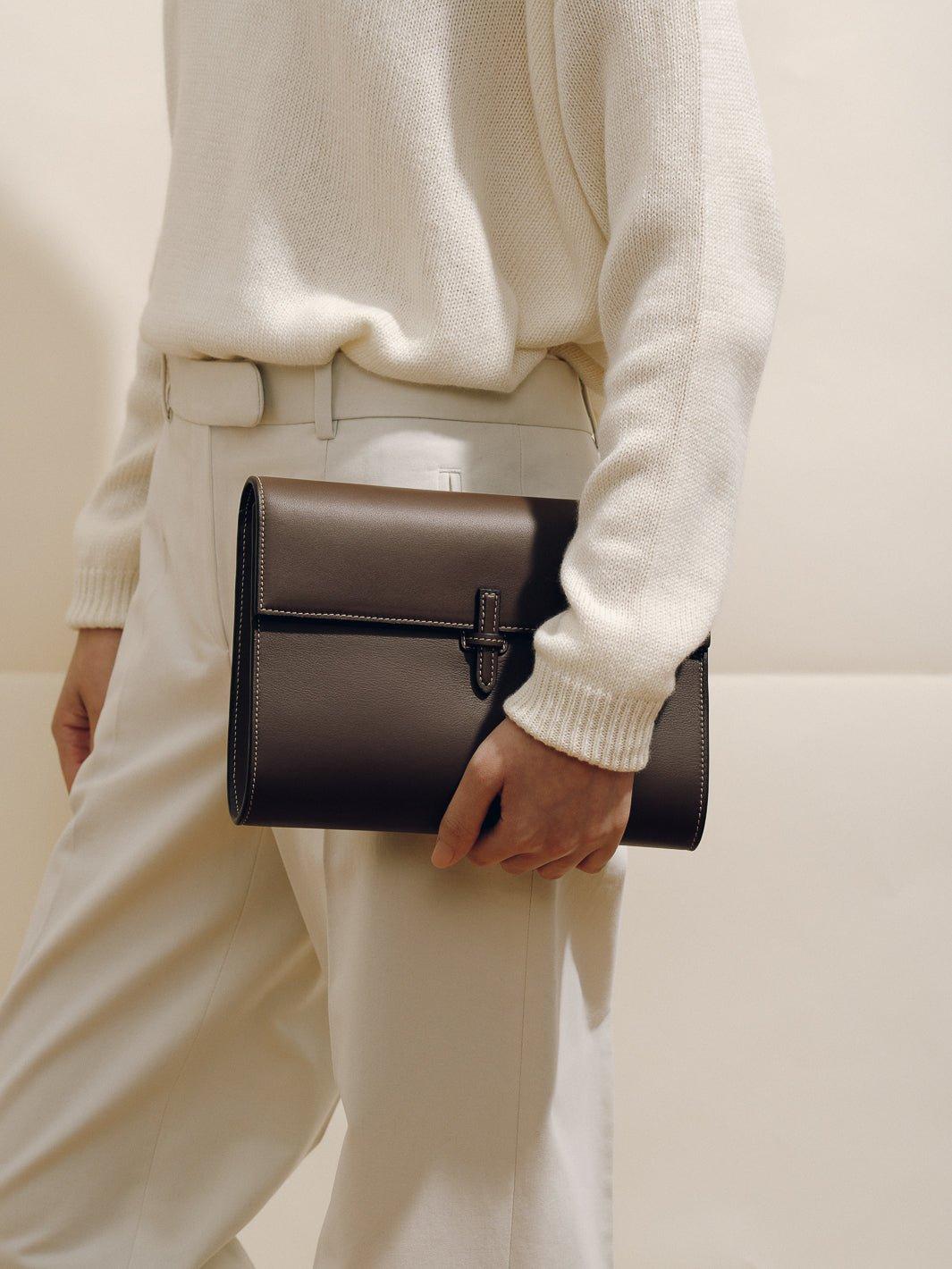 The Large Soft Clutch in Nappa Product Image