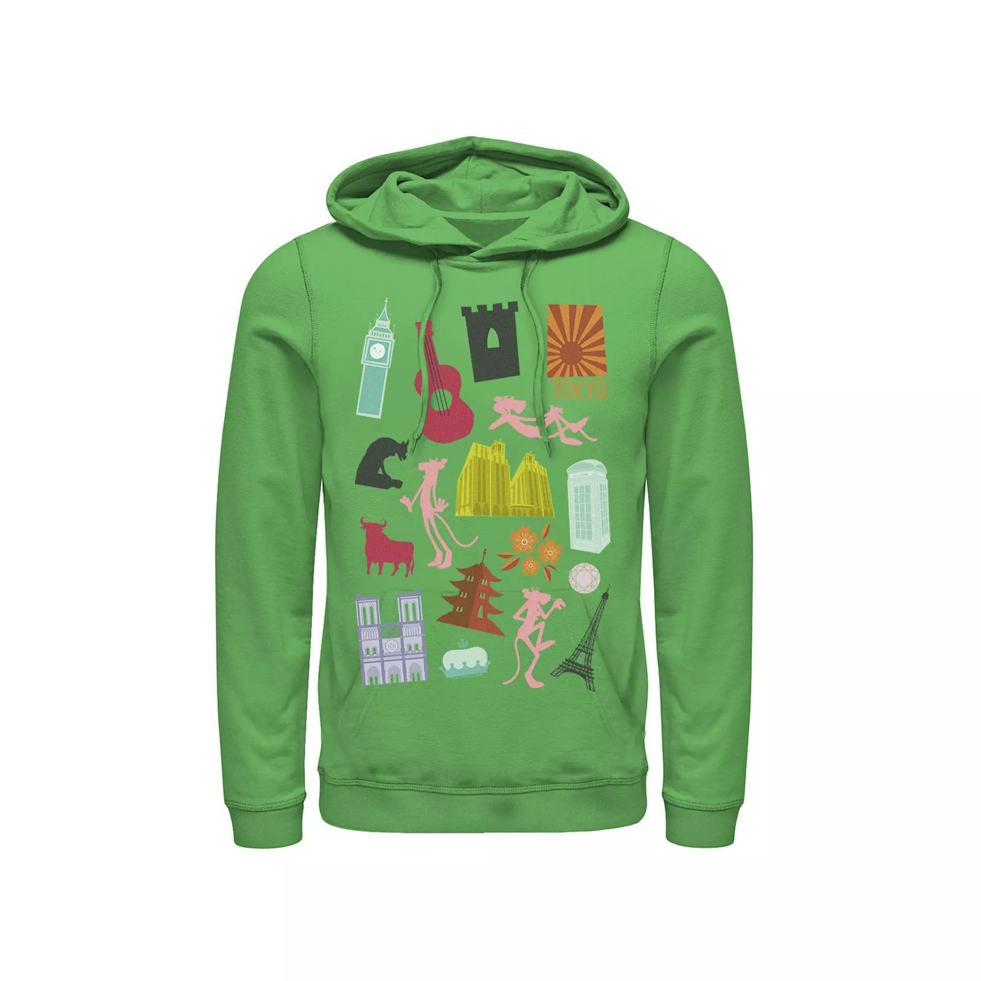 Men's Pink Panther Around The World Doodles Hoodie,  Product Image