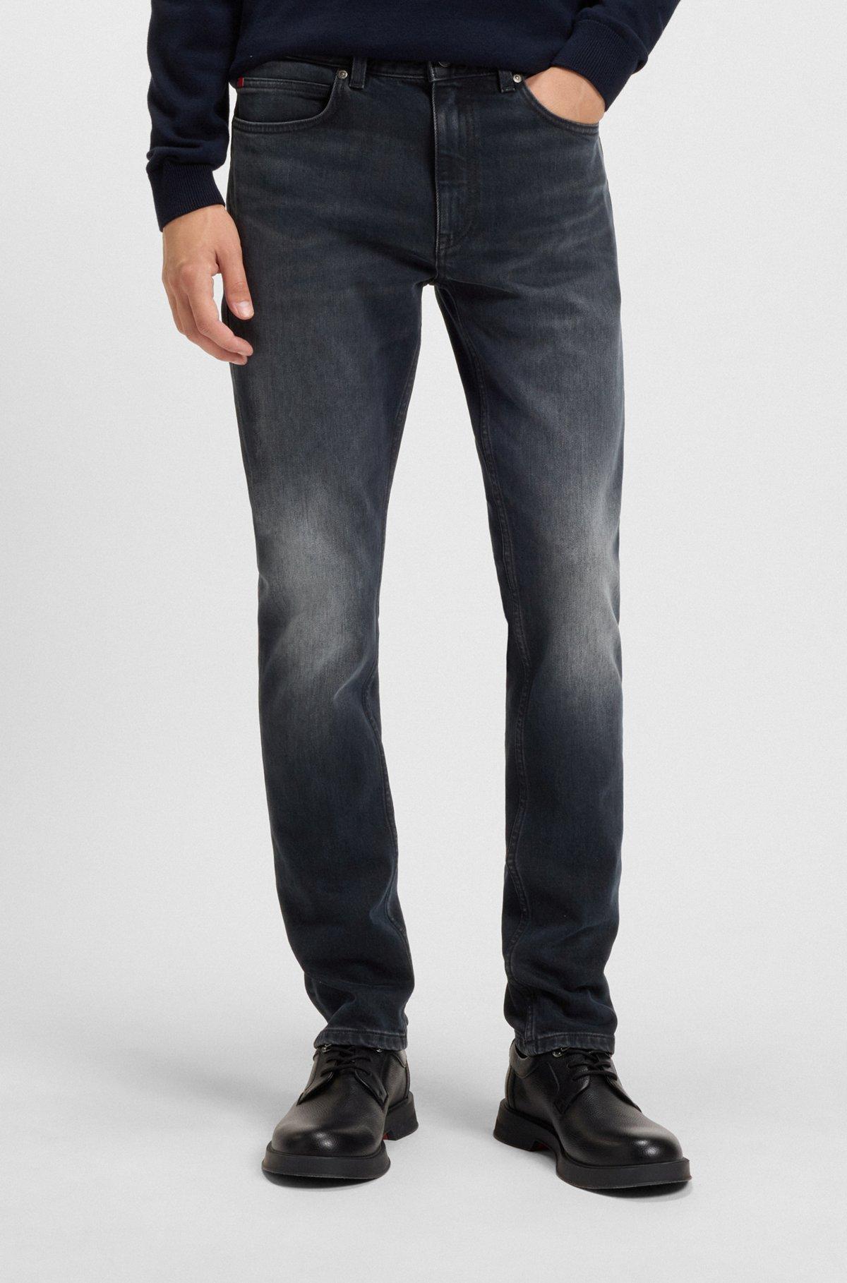 Extra-slim-fit jeans in dark-blue stretch denim Product Image