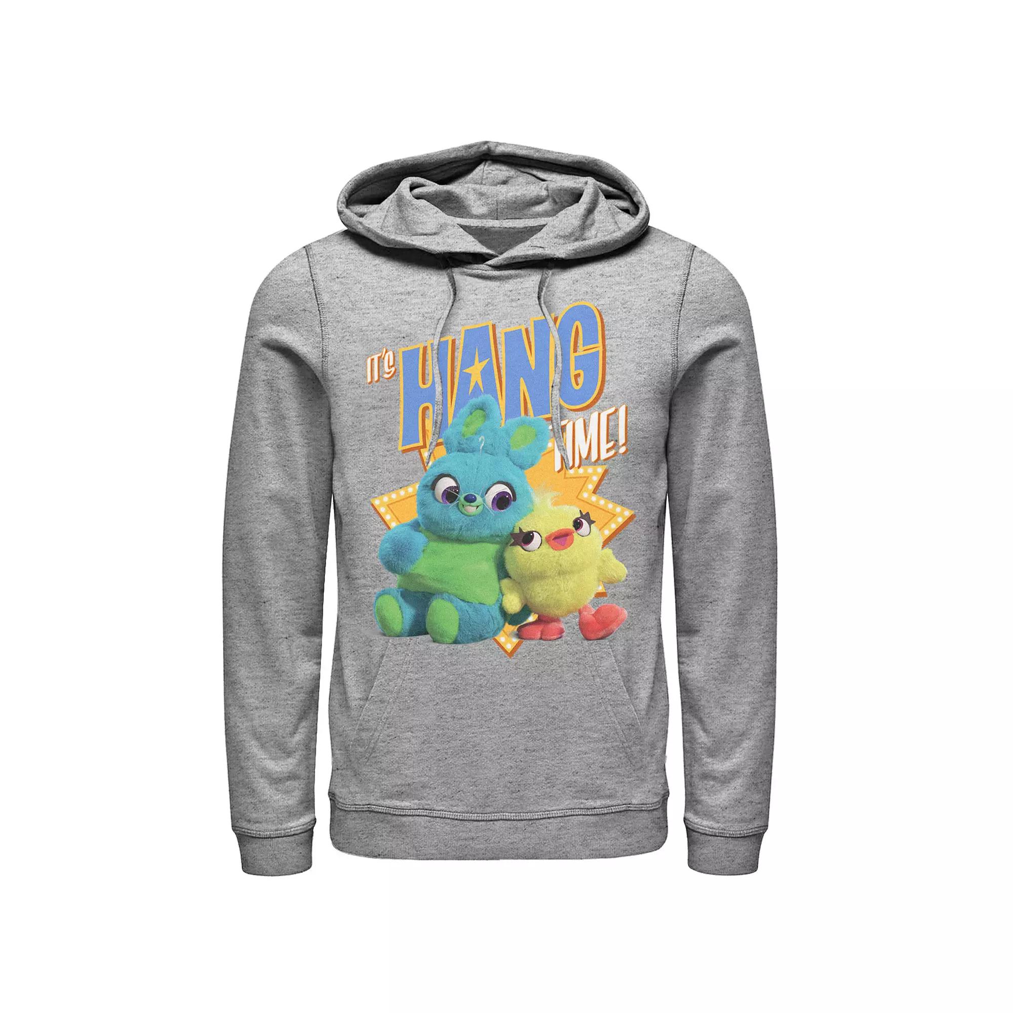Disney / Pixar's Toy Story 4 Ducky & Bunny Men's It's Hang Time Pullover Hoodie, Size: XL, Athletic Grey Product Image