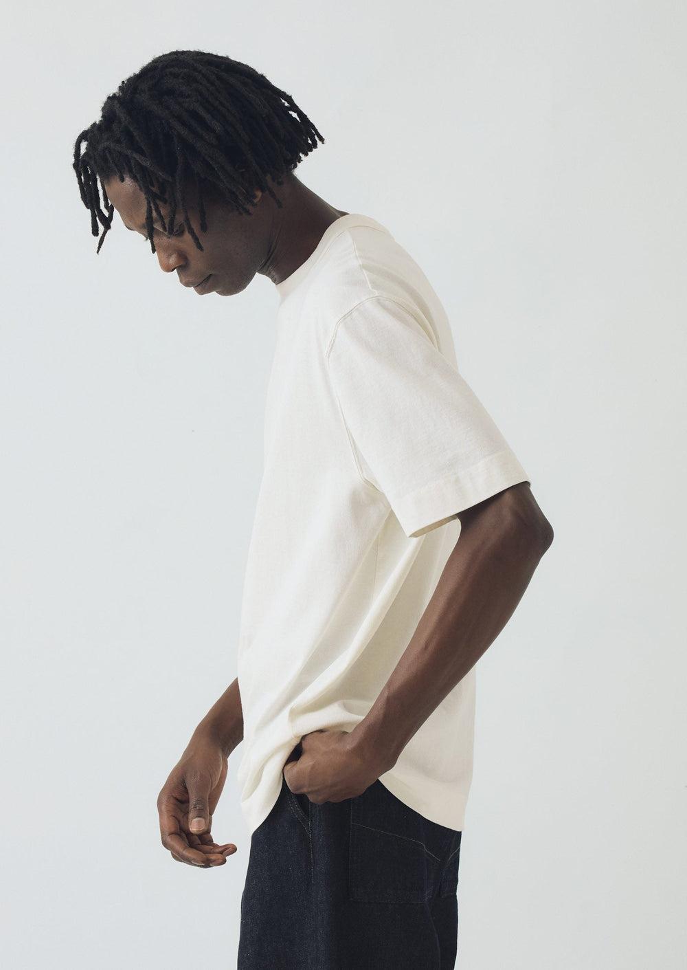 Cotton Relaxed Tee | Paper White Product Image