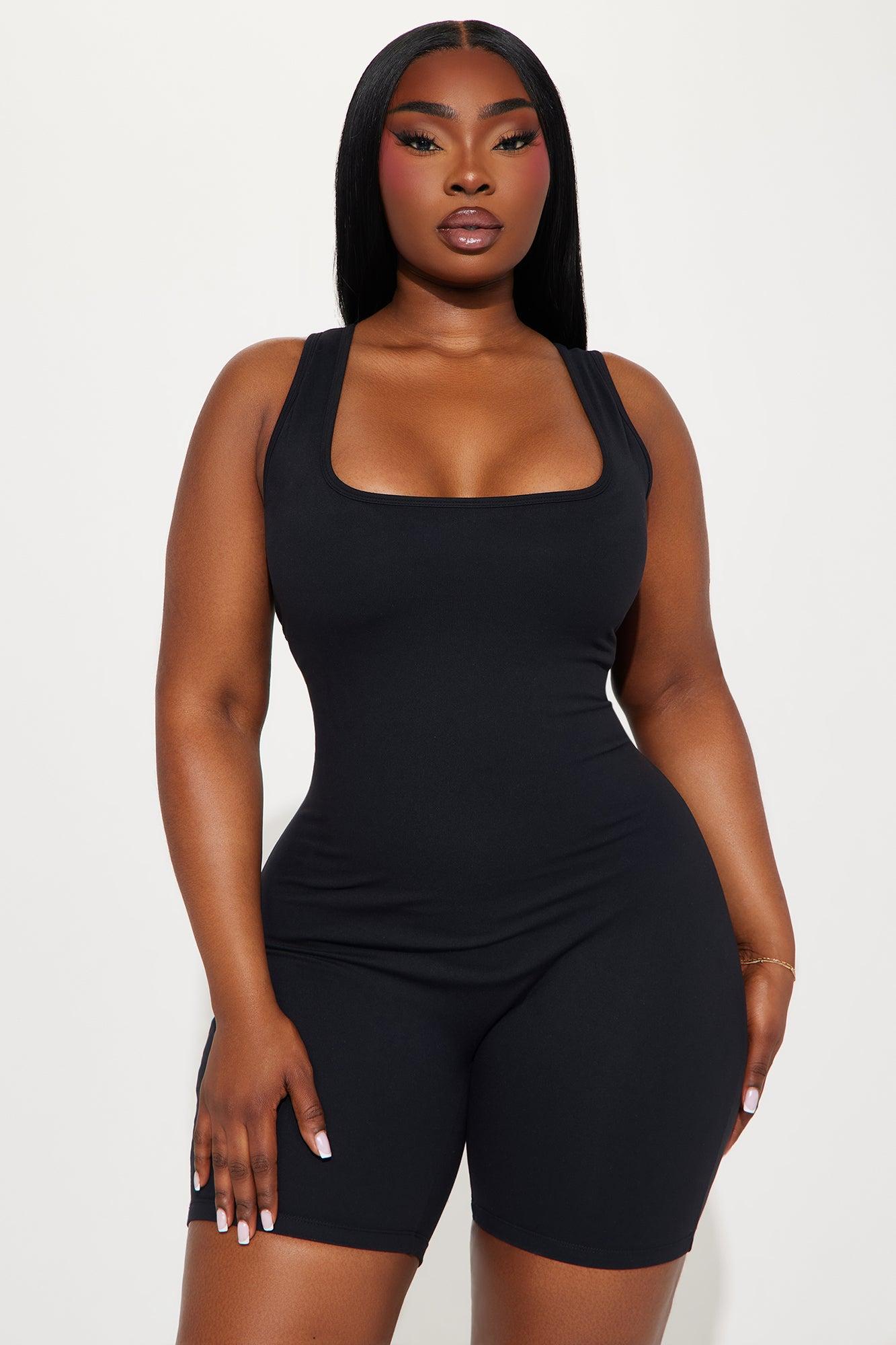 Body Burn Super Soft Active Romper - Black Product Image