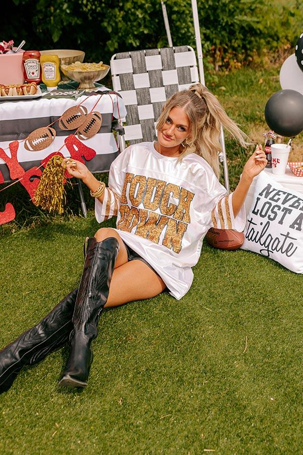 It's A Touch Down Faux Leather Mini Dress in White Iridescent Product Image