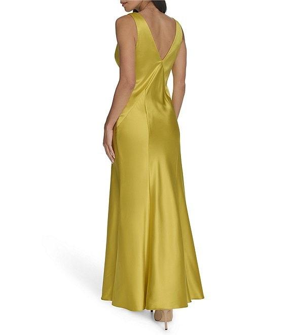 Vince Camuto Satin Cowl Neck Sleeveless Maxi Dress Product Image
