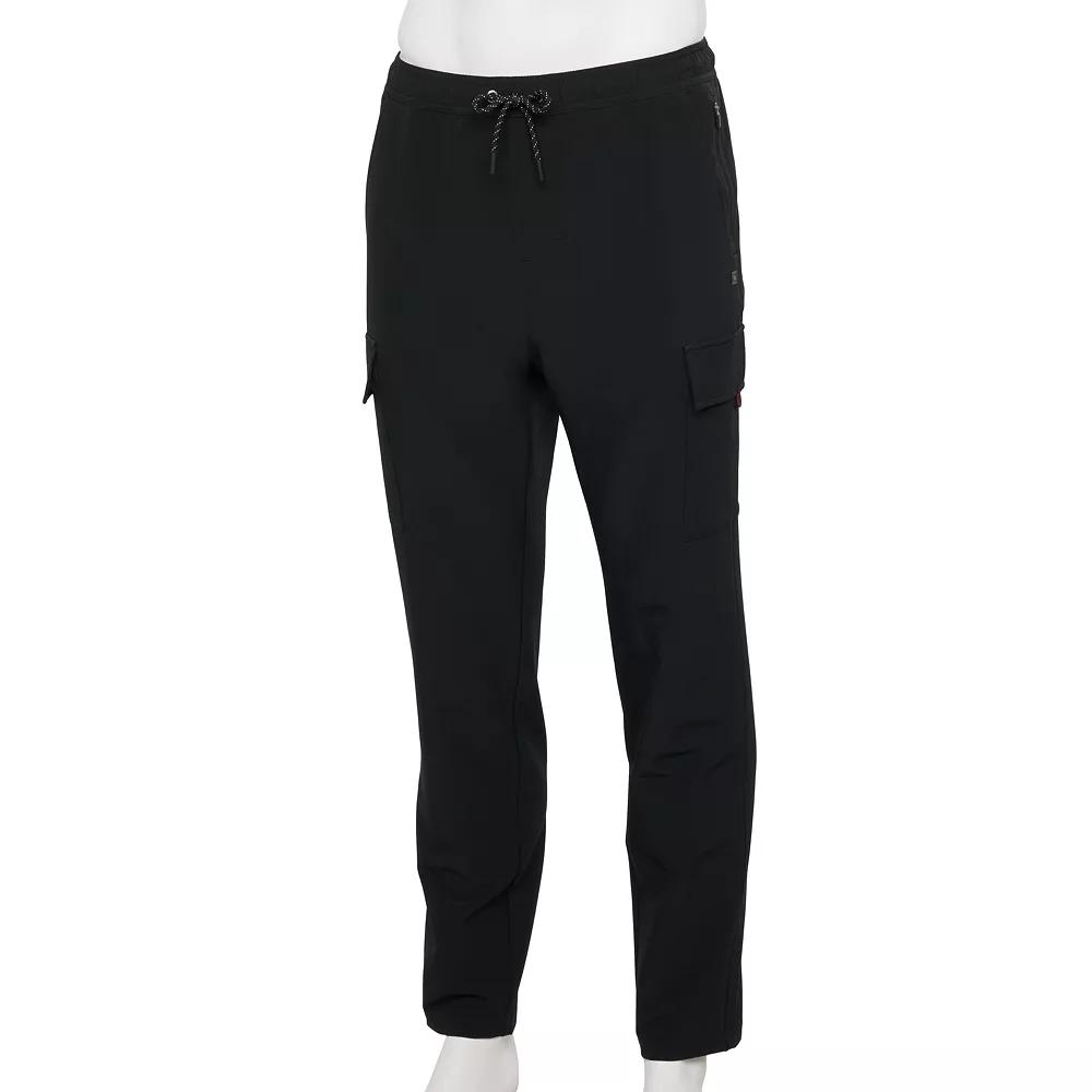 Men's Tony Hawk Brushed Drawstring Cargo Pants, Size: Medium, Black Product Image