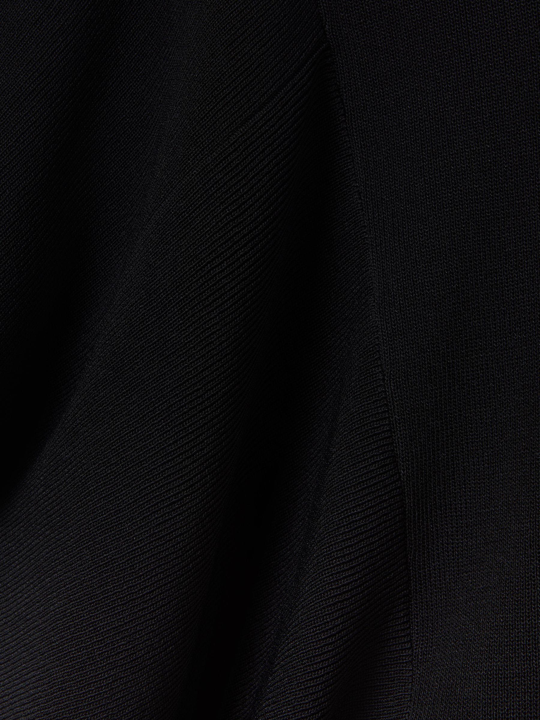 Knitted Cape Sleeve Mini Dress in Black Product Image