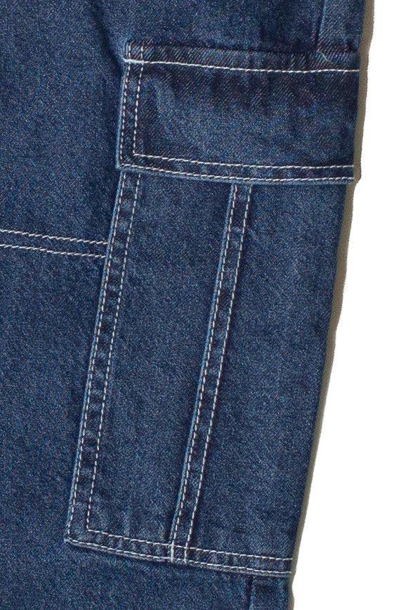 Contrast Stitch Cargo Jeans Product Image