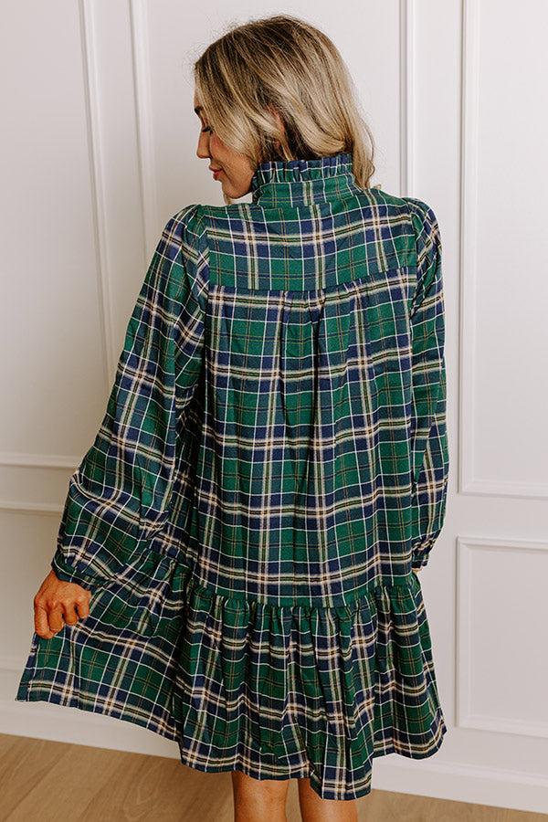 Apple Picking Pretty Plaid Mini Dress Product Image