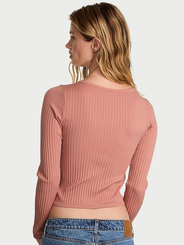 Smooth Seamless Rib Crop Cardigan Product Image