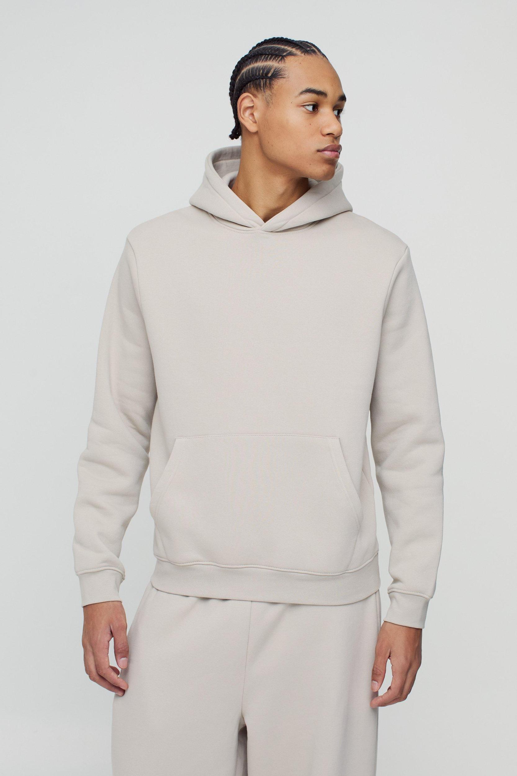 330GSM Basic Regular Fit Over The Head Hoodie | boohooMAN USA Product Image