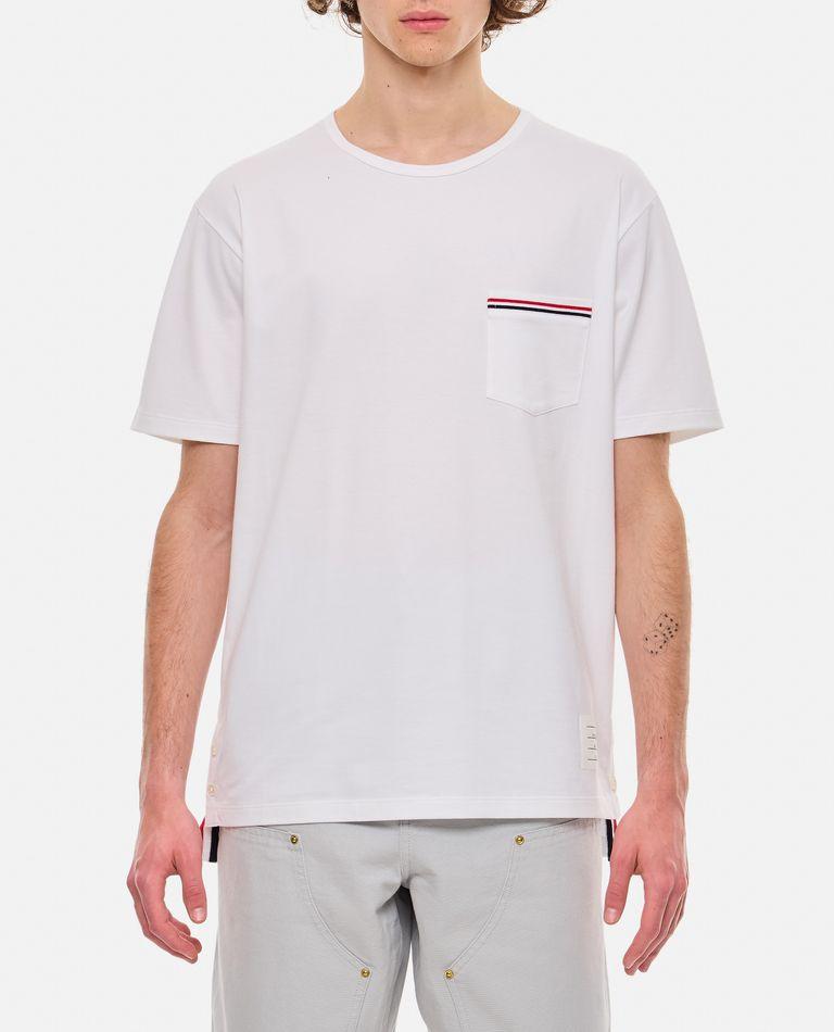THOM BROWNE Oversized Pocket T-shirt Clothing In White Product Image