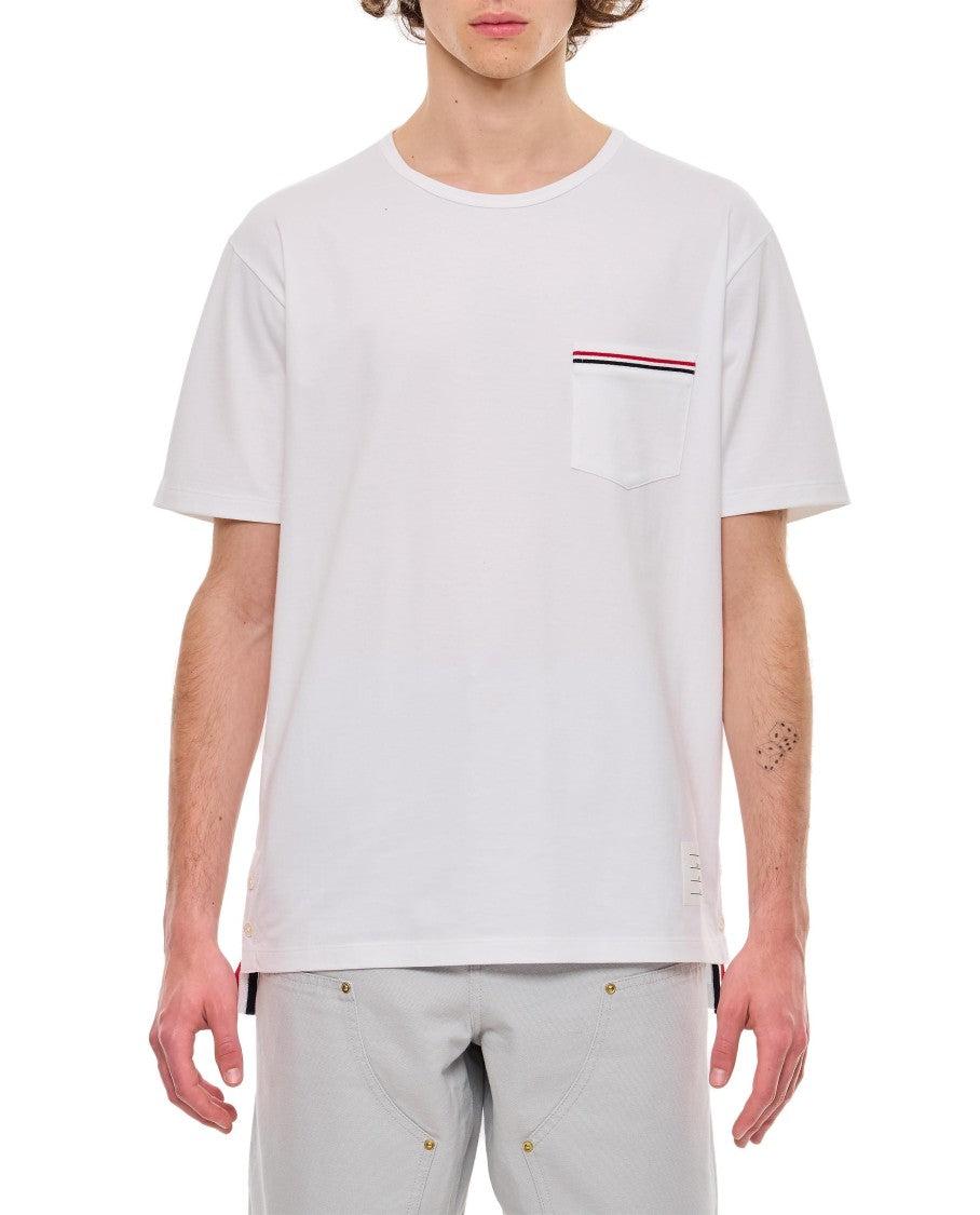 THOM BROWNE Oversized Pocket T-shirt Clothing In White Product Image