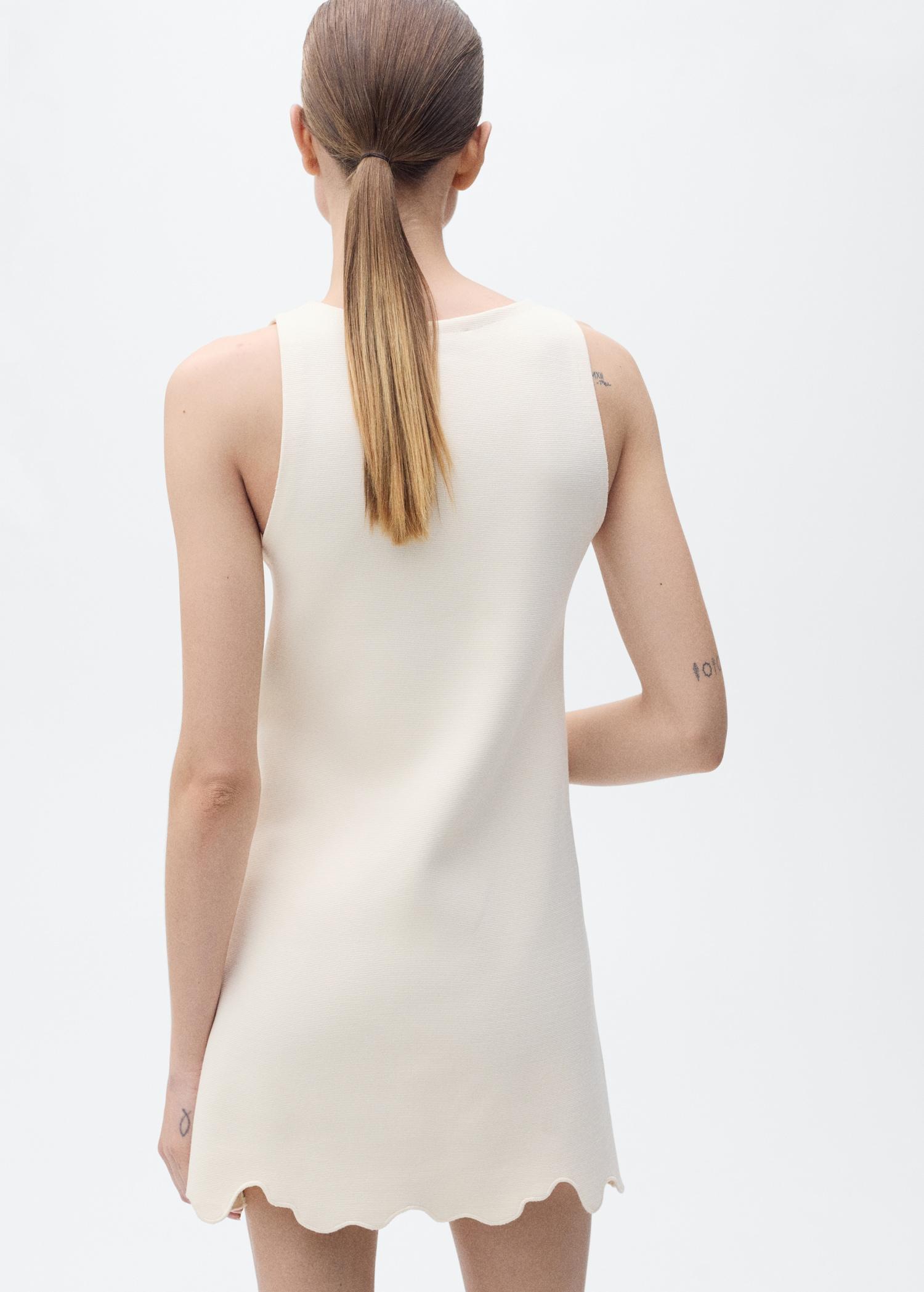 Knitted dress openwork details - Women | MANGO USA Product Image