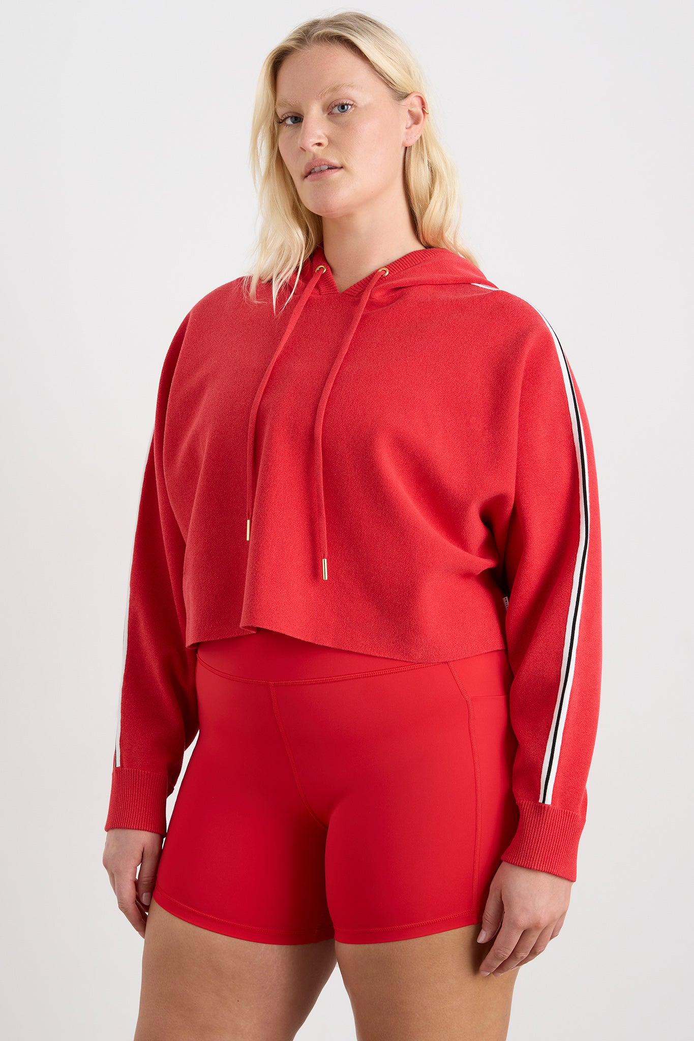 Crop Knit Hoodie 405 Product Image