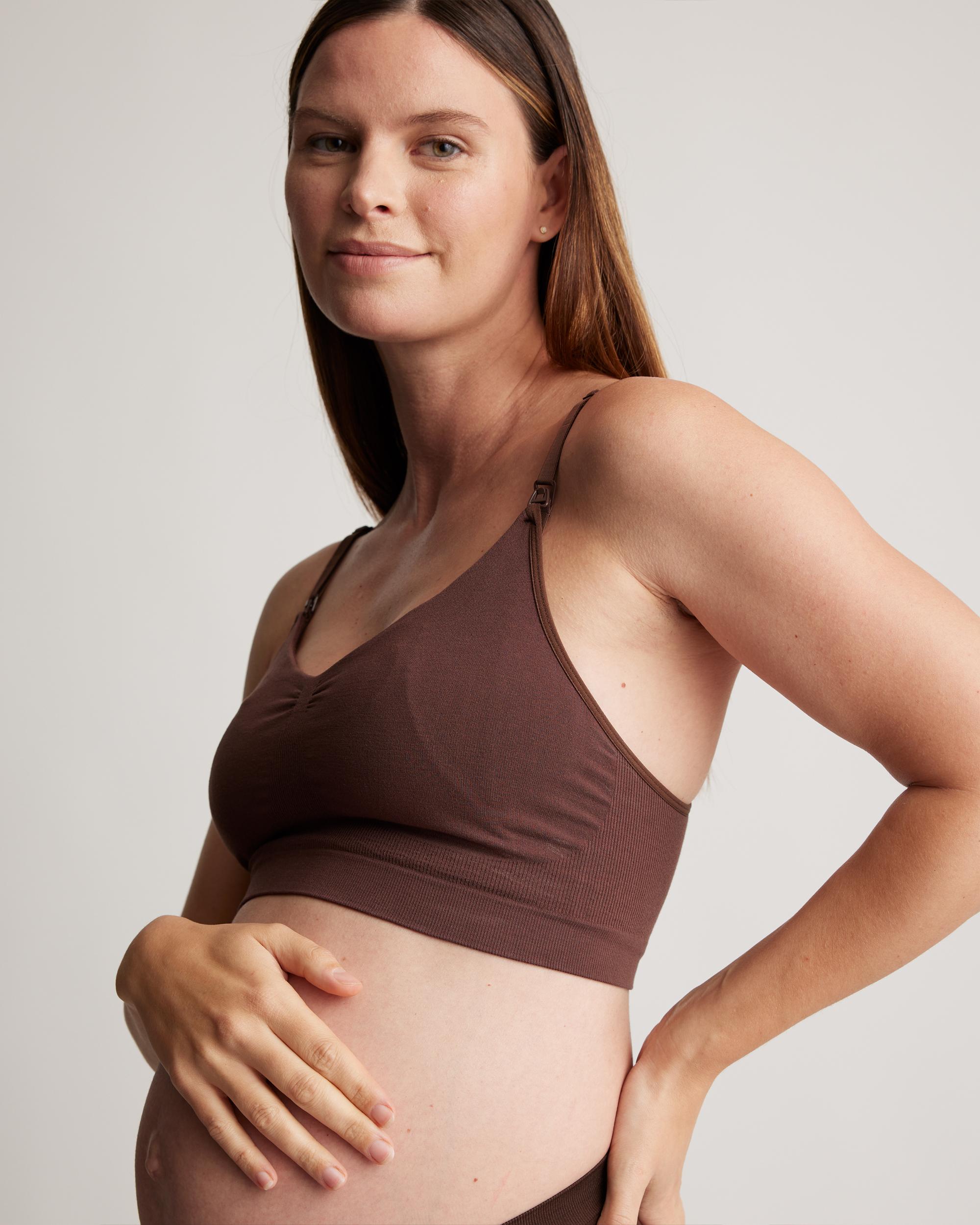 Quince | Women's Comfort Rib Maternity Nursing & Pumping Bralette Nylon/Spandex Product Image