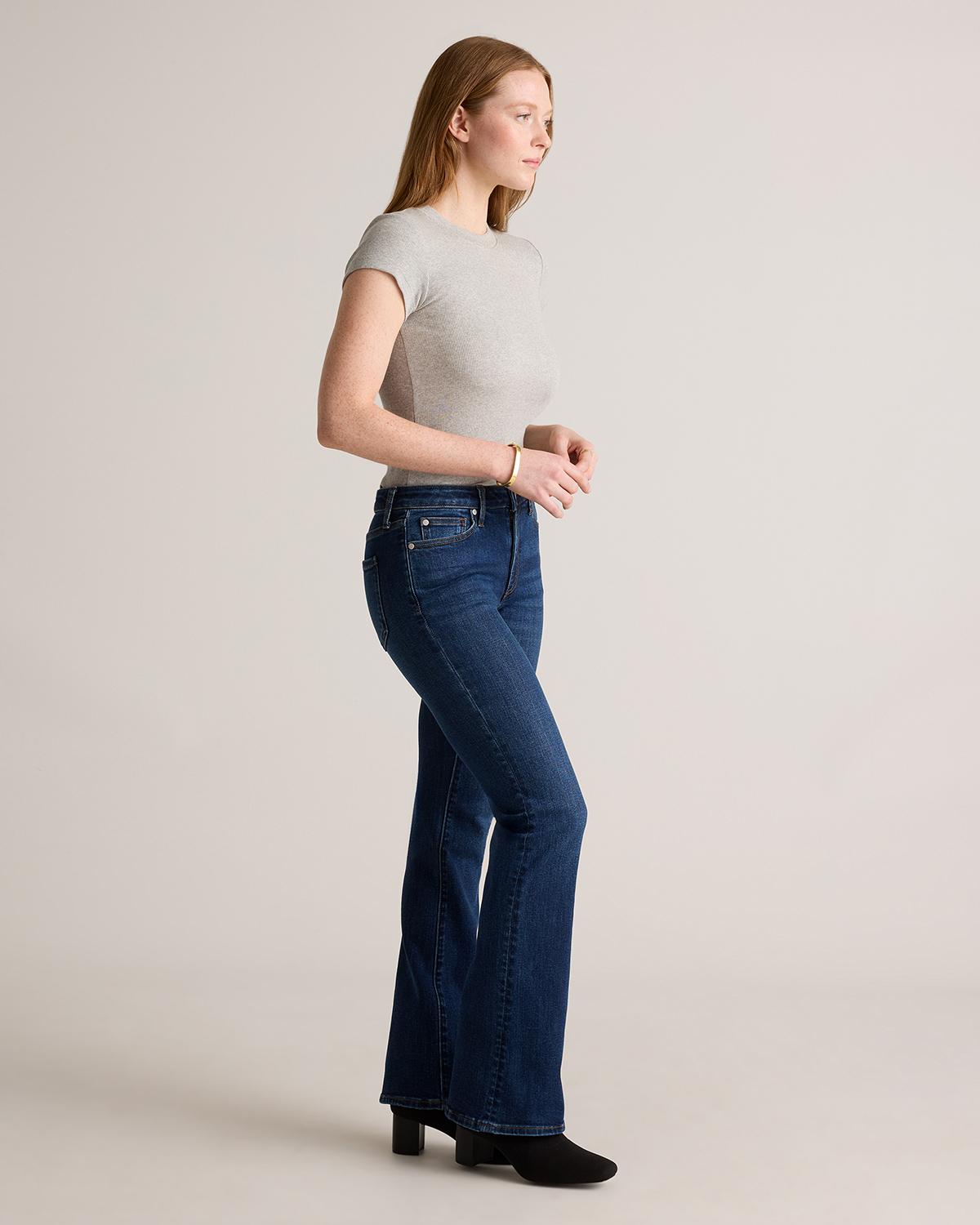 Quince | Women's Luna Stretch Flare Jeans Organic Cotton Product Image