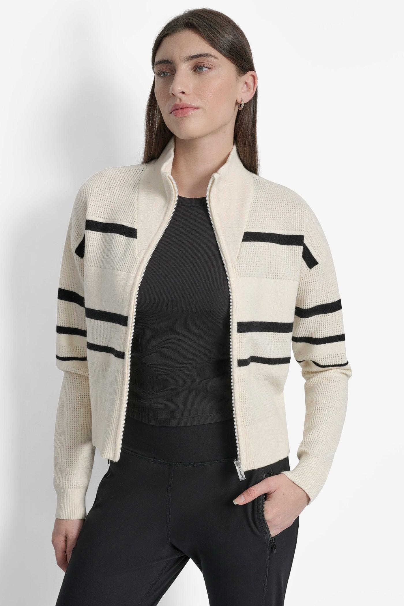 LOGO STRIPE OPEN-STITCH CARDIGAN JACKET Product Image