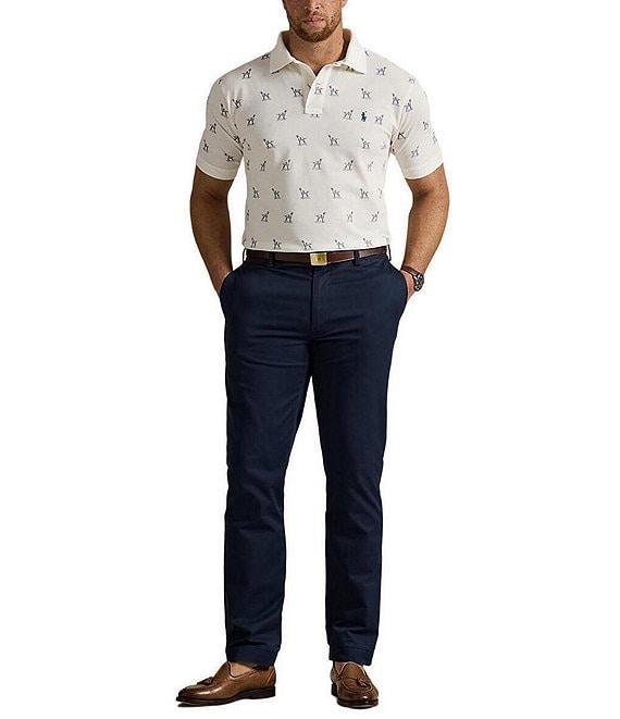 Polo Ralph Lauren Big & Tall Dog Print Mesh Short Sleeve Polo Shirt Product Image