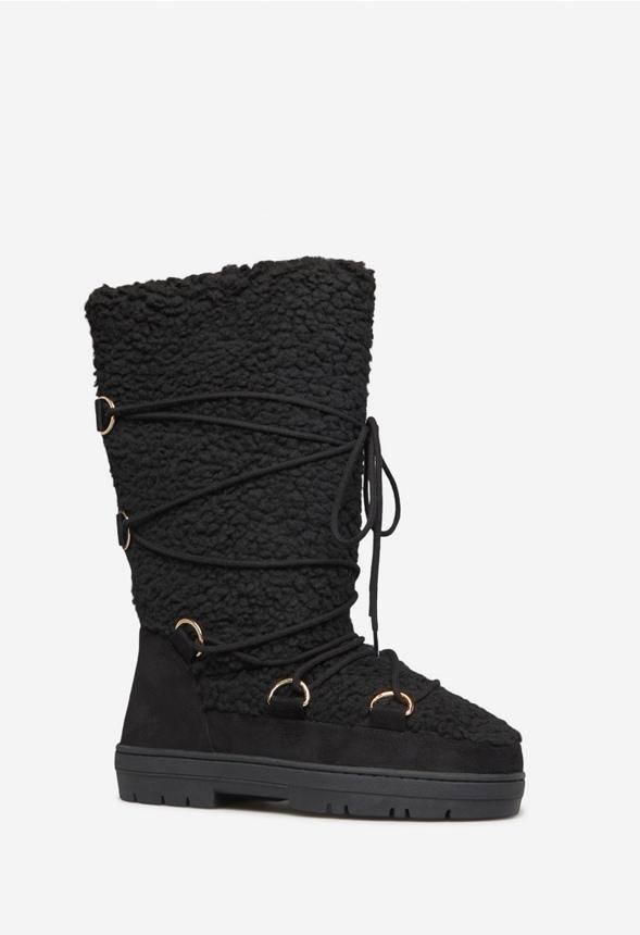 JustFab Margaux Platform Loafer Pump Womens Black/ White Size 8.5 Product Image