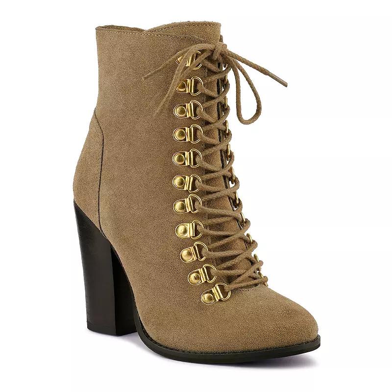 Rag & Co Goose Feather Women's Leather Ankle Boots,  Product Image