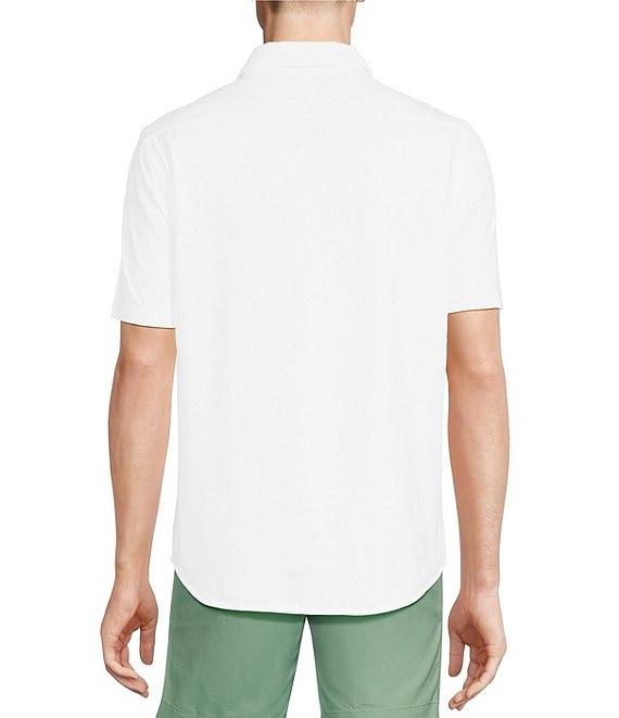 Cremieux Blue Label Stretch Jersey Solid Short Sleeve Coatfront Shirt Product Image